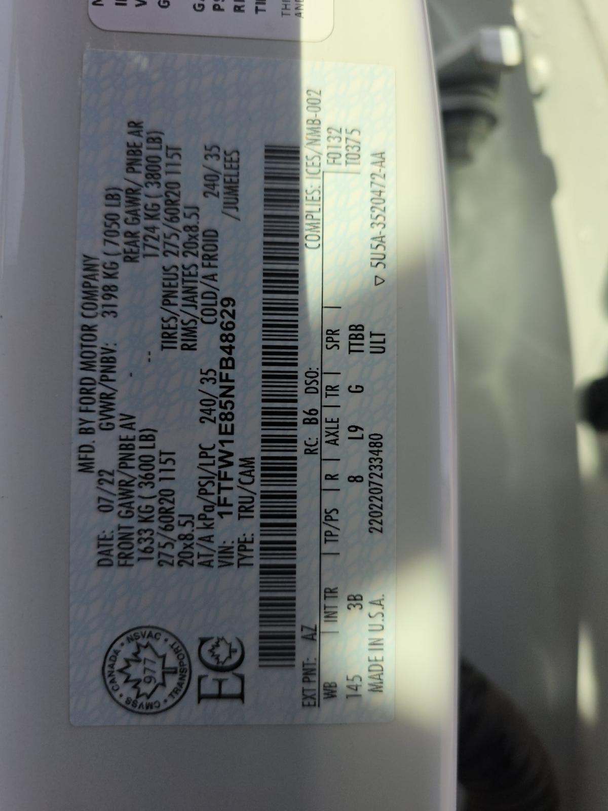 2022 Ford F-150 Platinum AWD