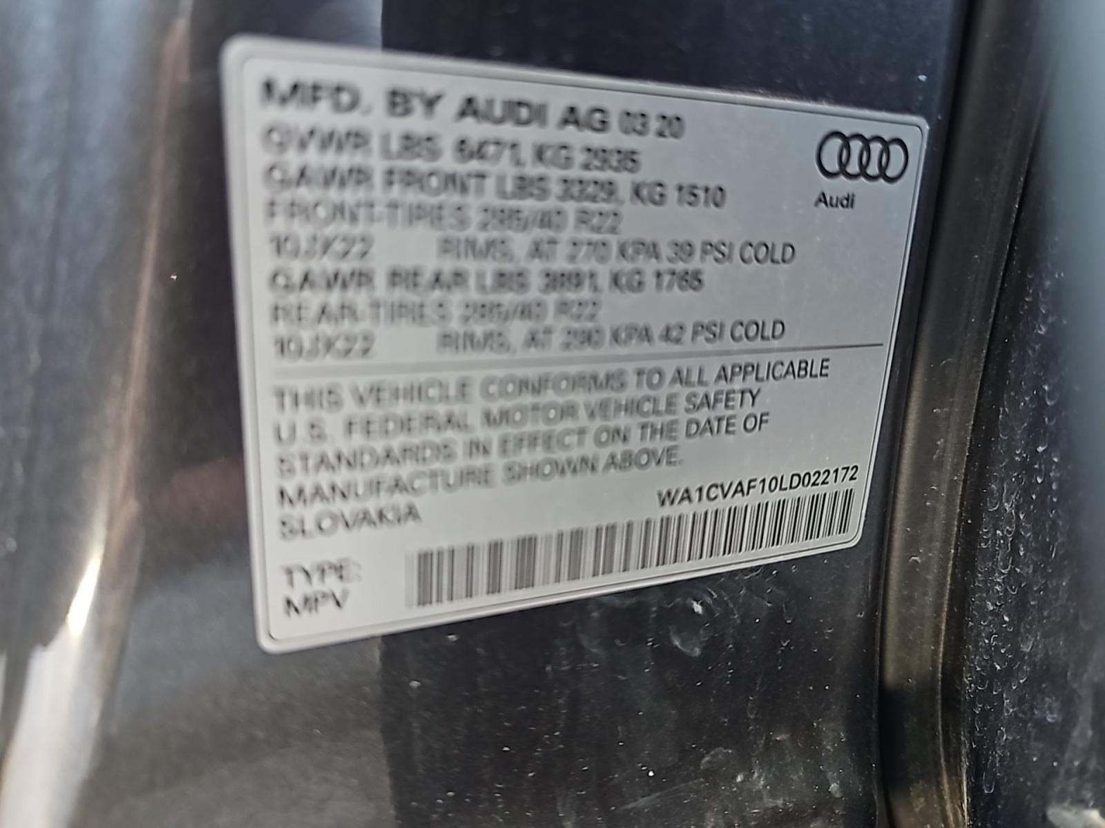 2020 Audi Q8 Prestige AWD