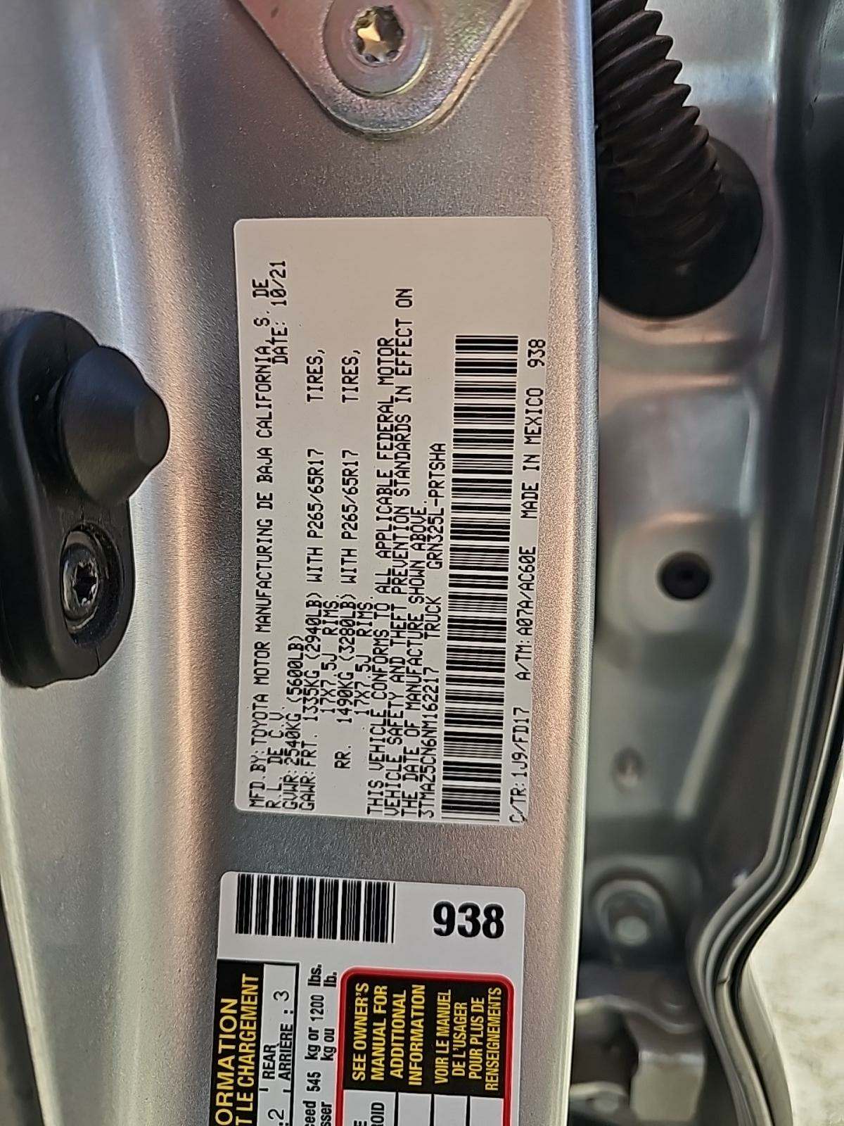 2022 Toyota Tacoma TRD Sport RWD