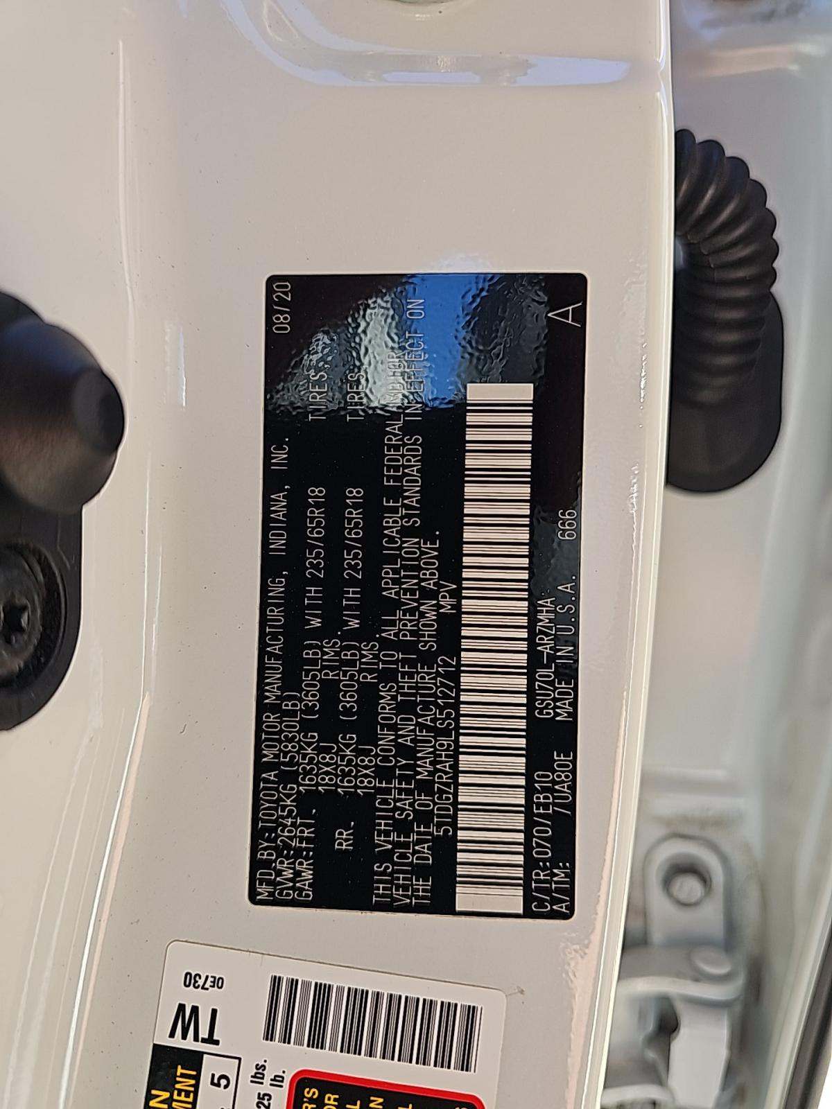 2020 Toyota Highlander XLE FWD