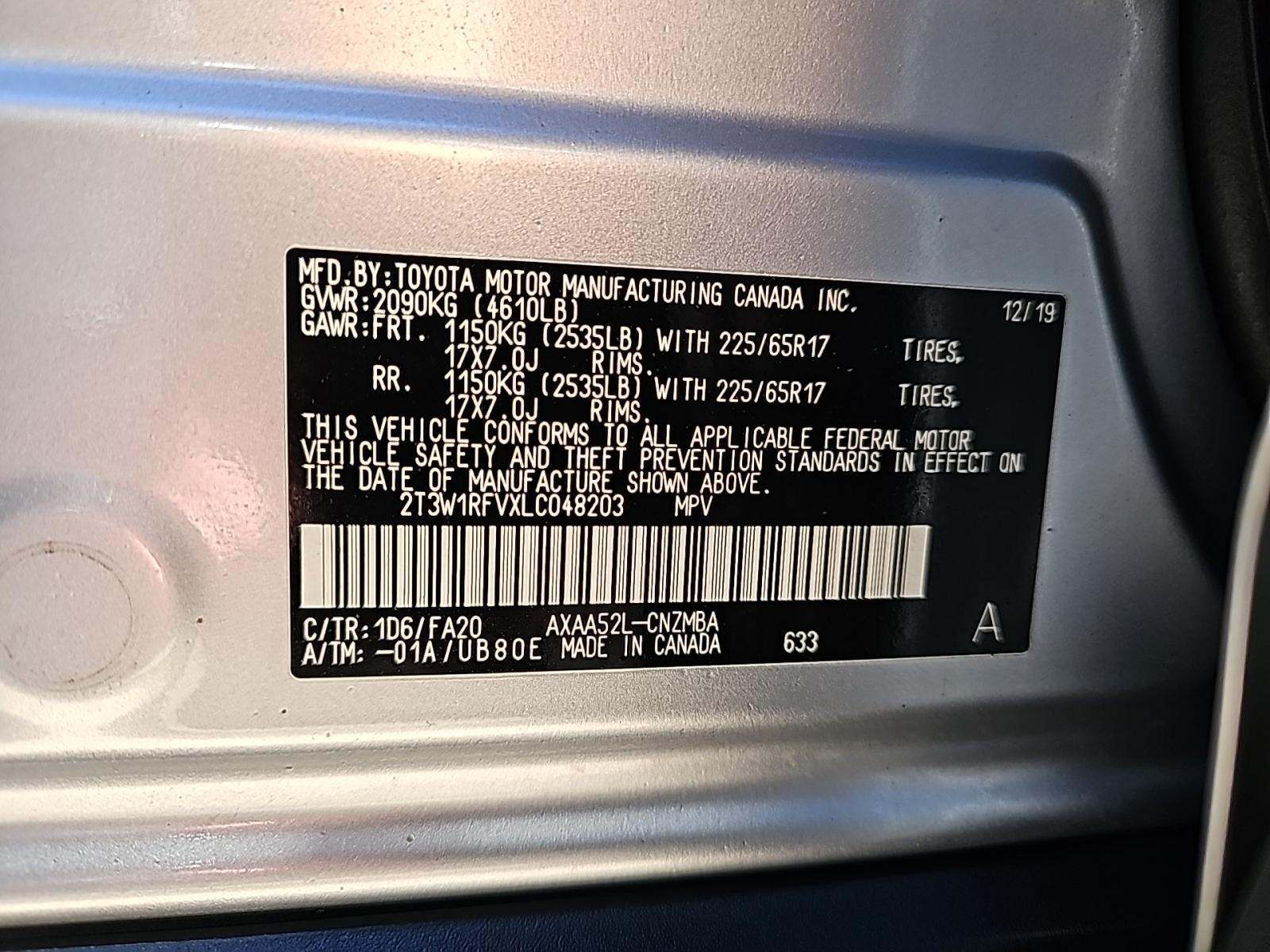 2020 Toyota RAV4 XLE FWD