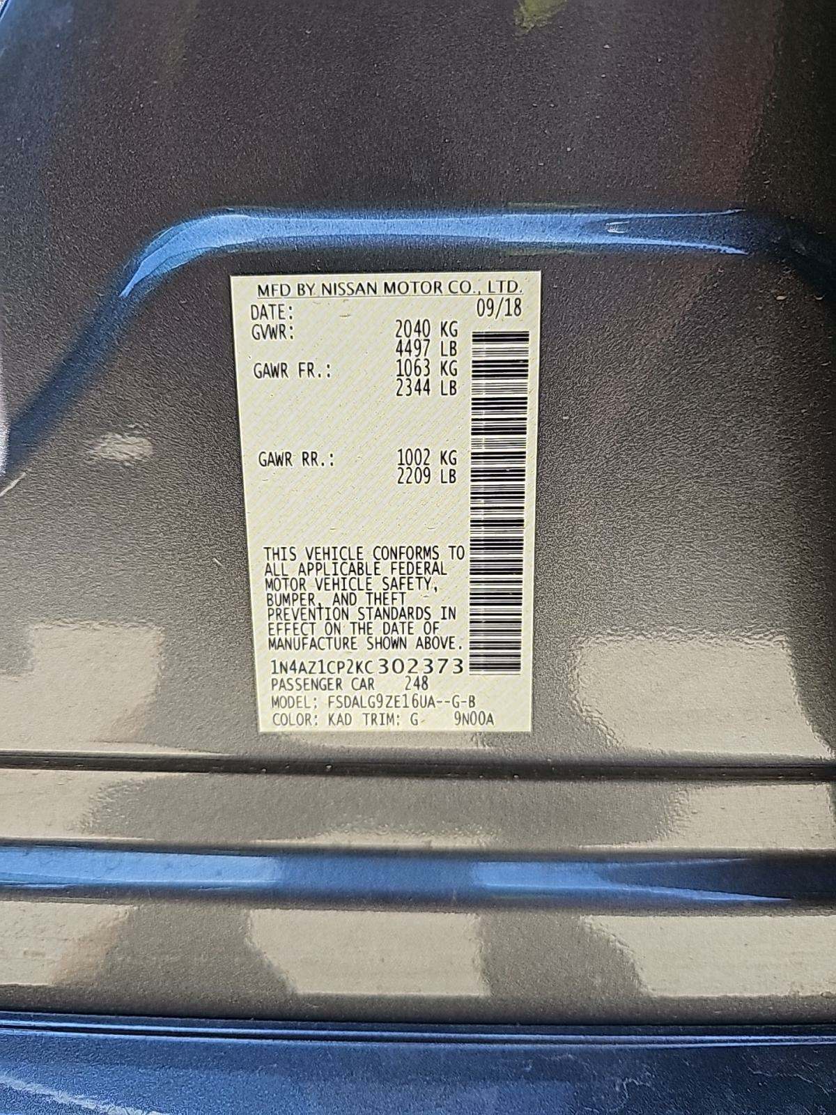 2019 Nissan LEAF SL FWD