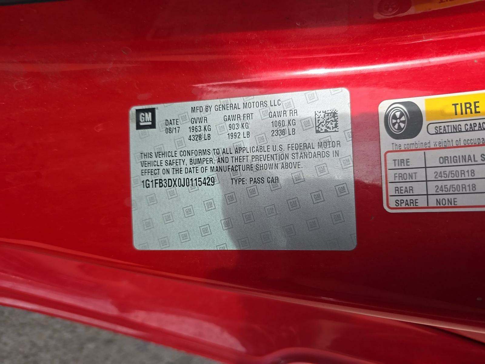 2018 Chevrolet Camaro 1LT RWD