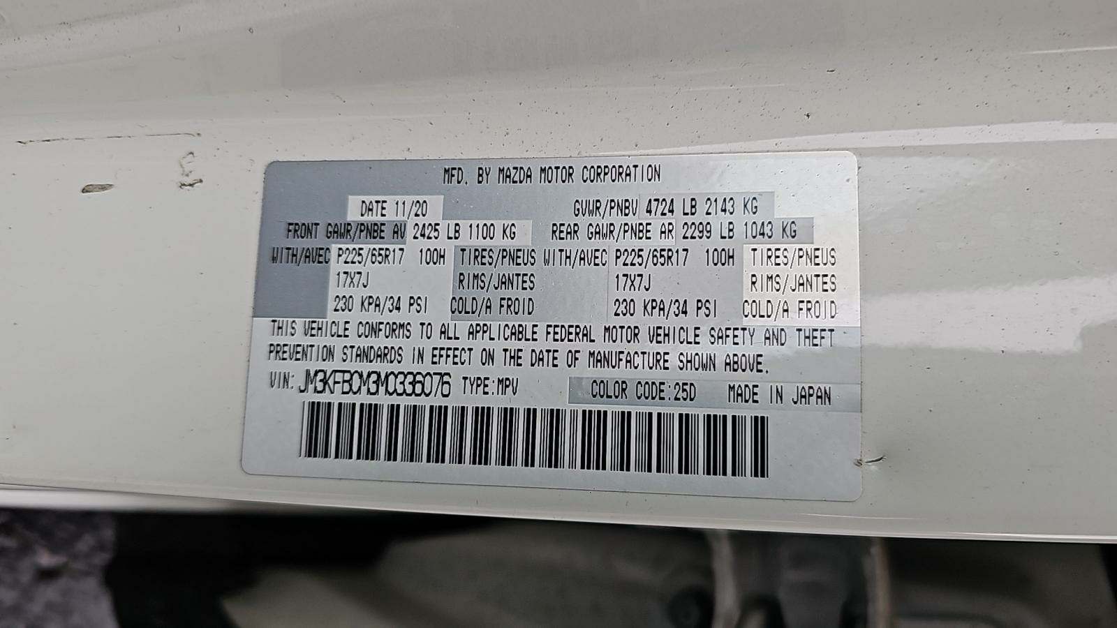 2021 MAZDA CX-5 Touring AWD