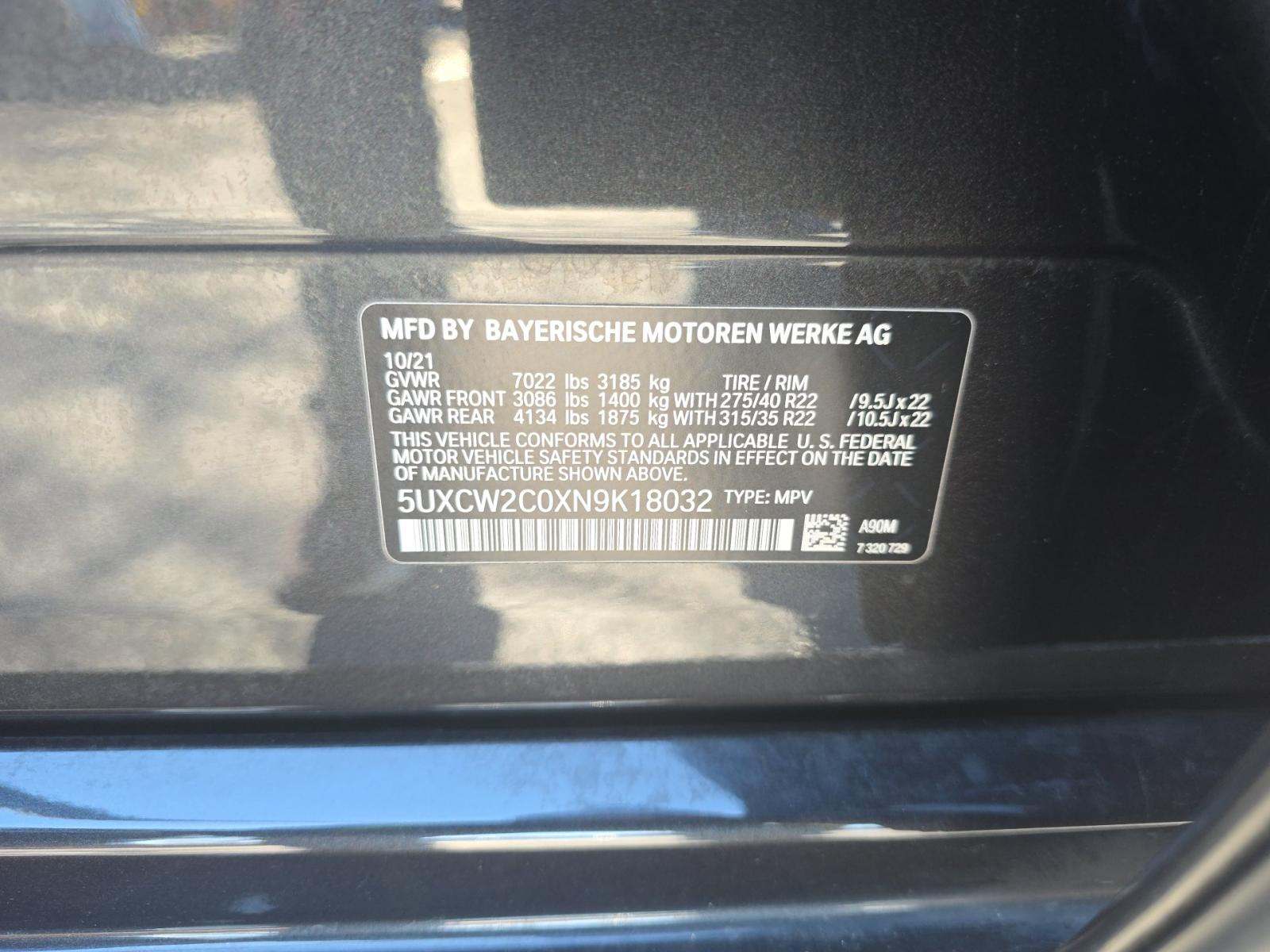 2022 BMW X7 xDrive40i AWD