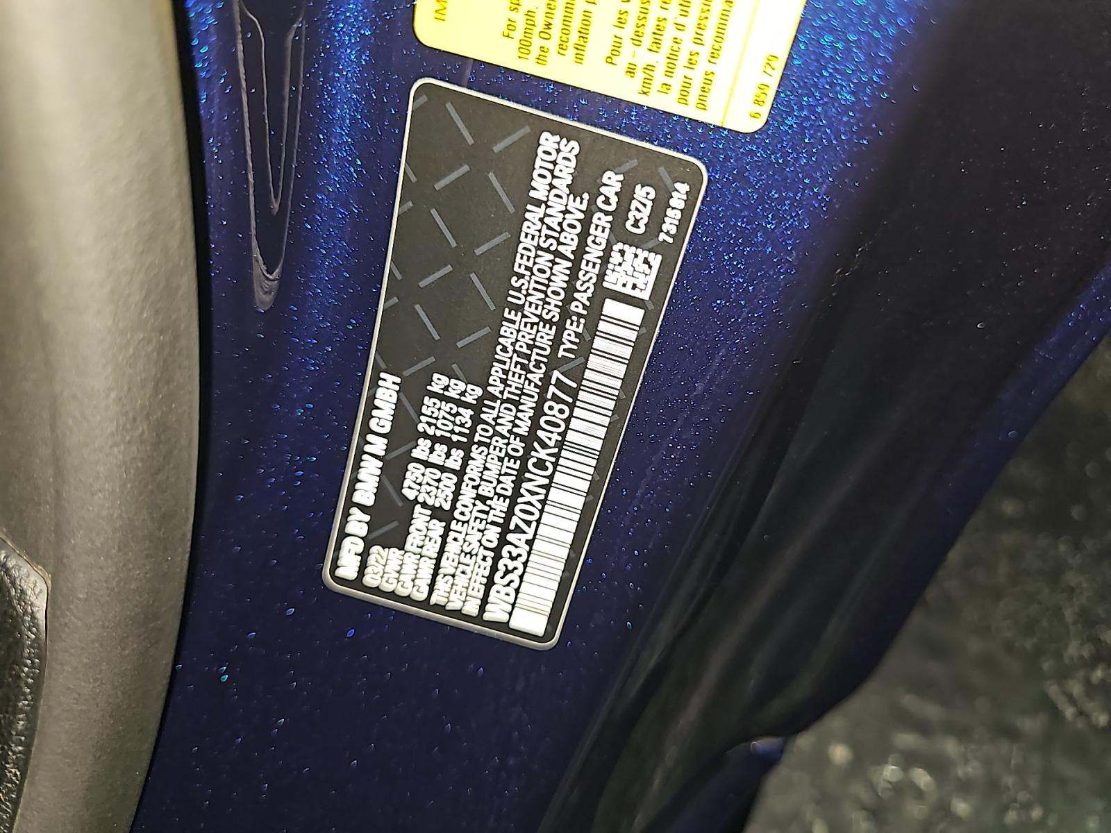 2022 BMW M4 Competition RWD