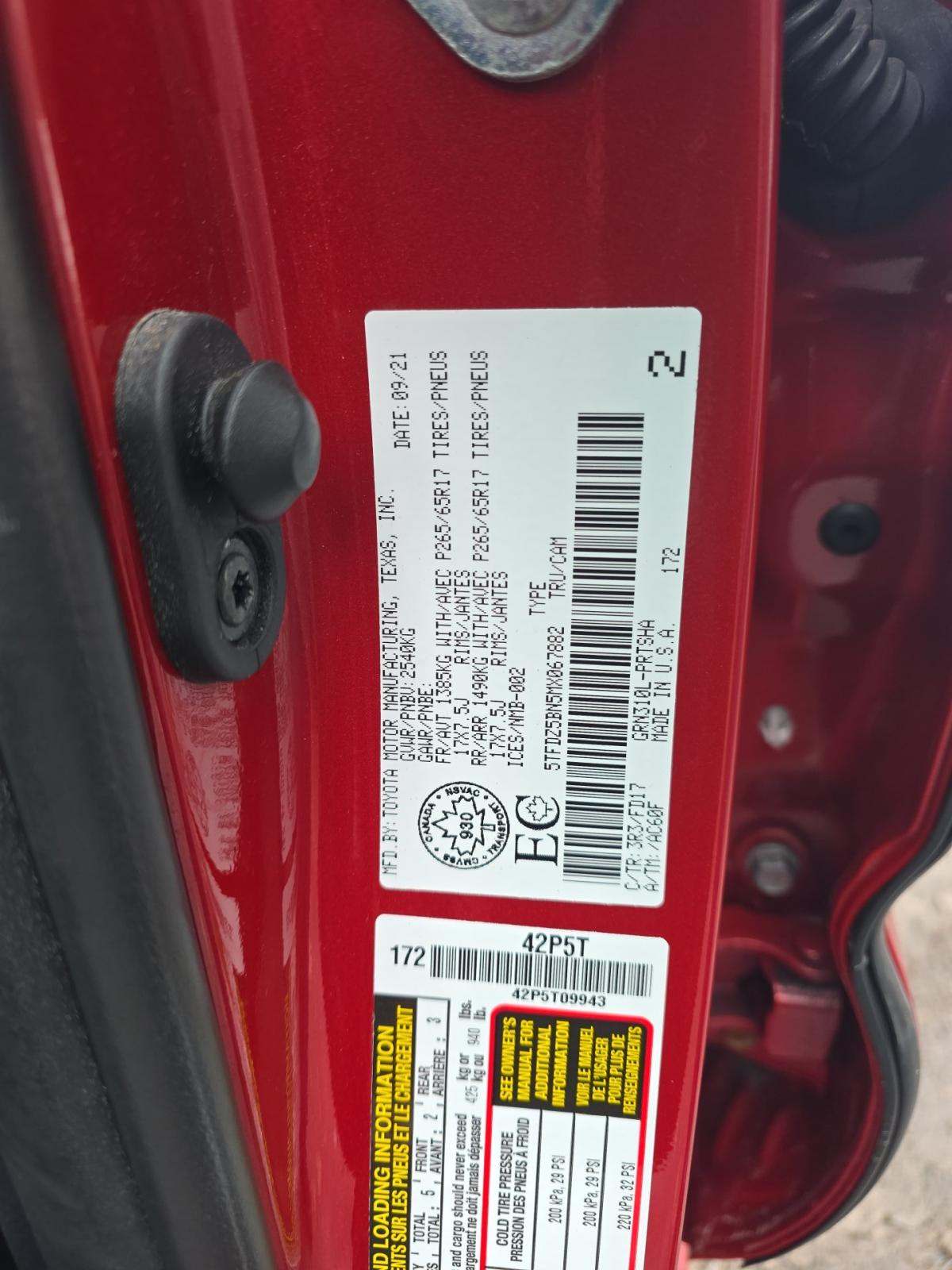 2021 Toyota Tacoma TRD Sport AWD