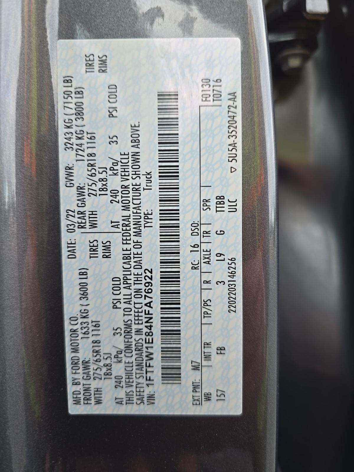 2022 Ford F-150 XLT AWD