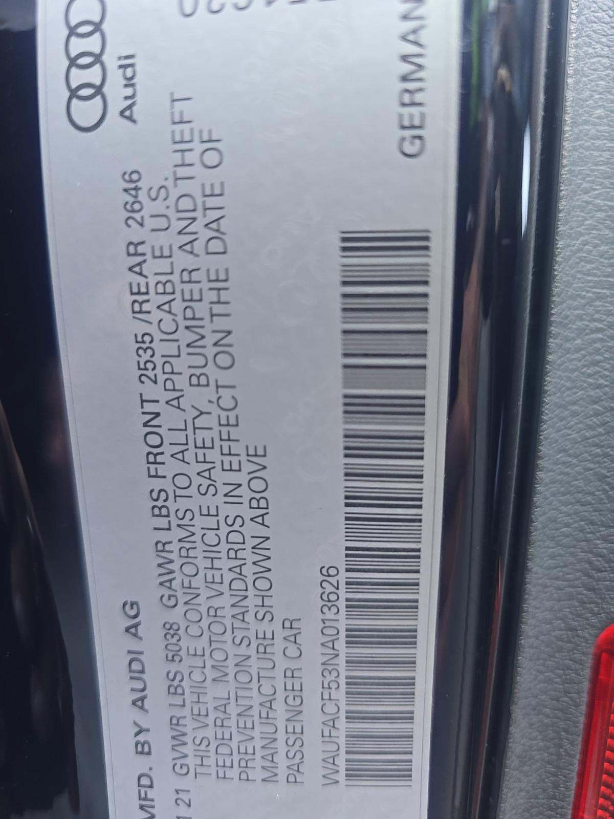 2022 Audi A5 S Line Premium Plus AWD