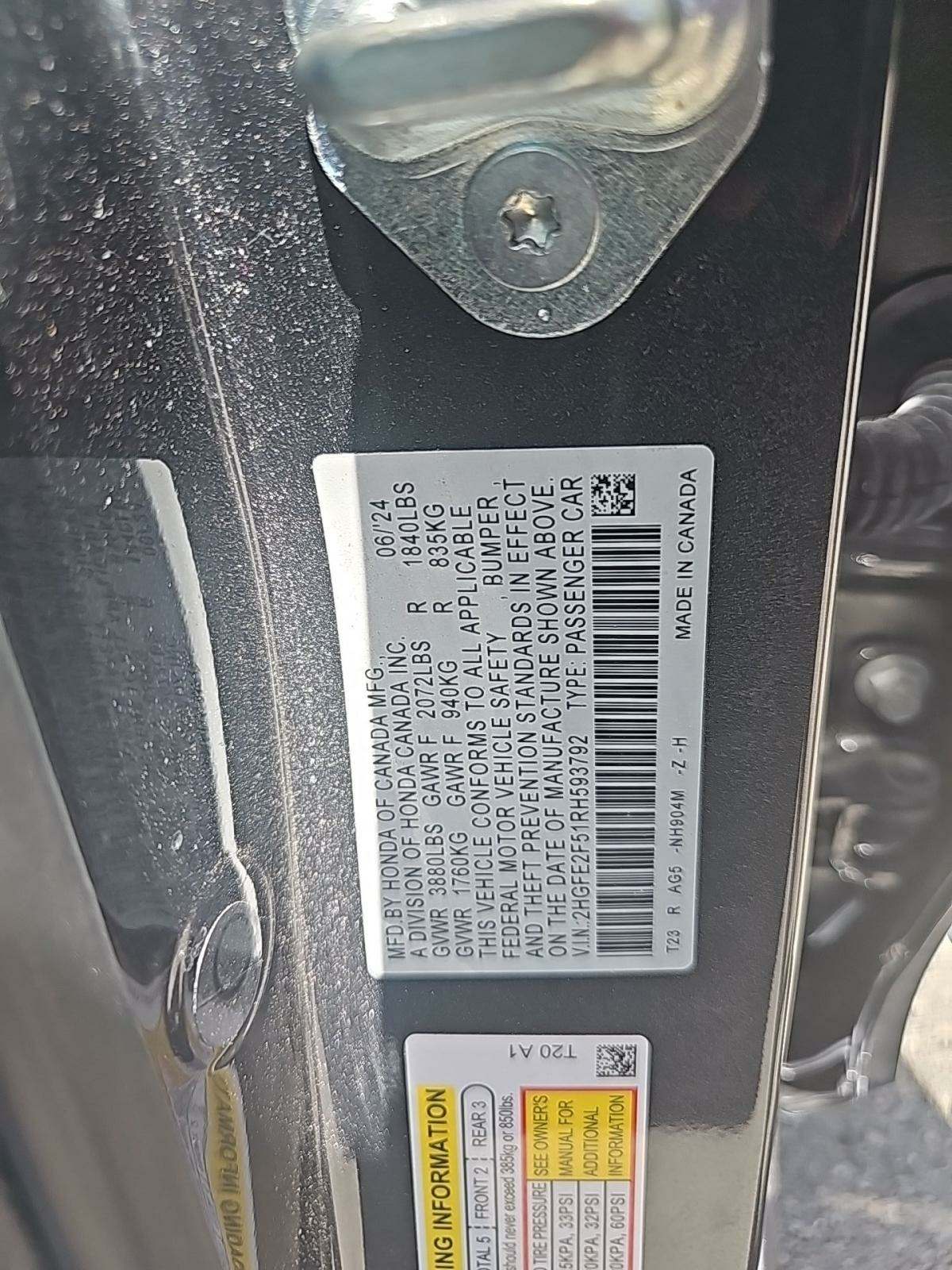 2024 Honda Civic Sport FWD