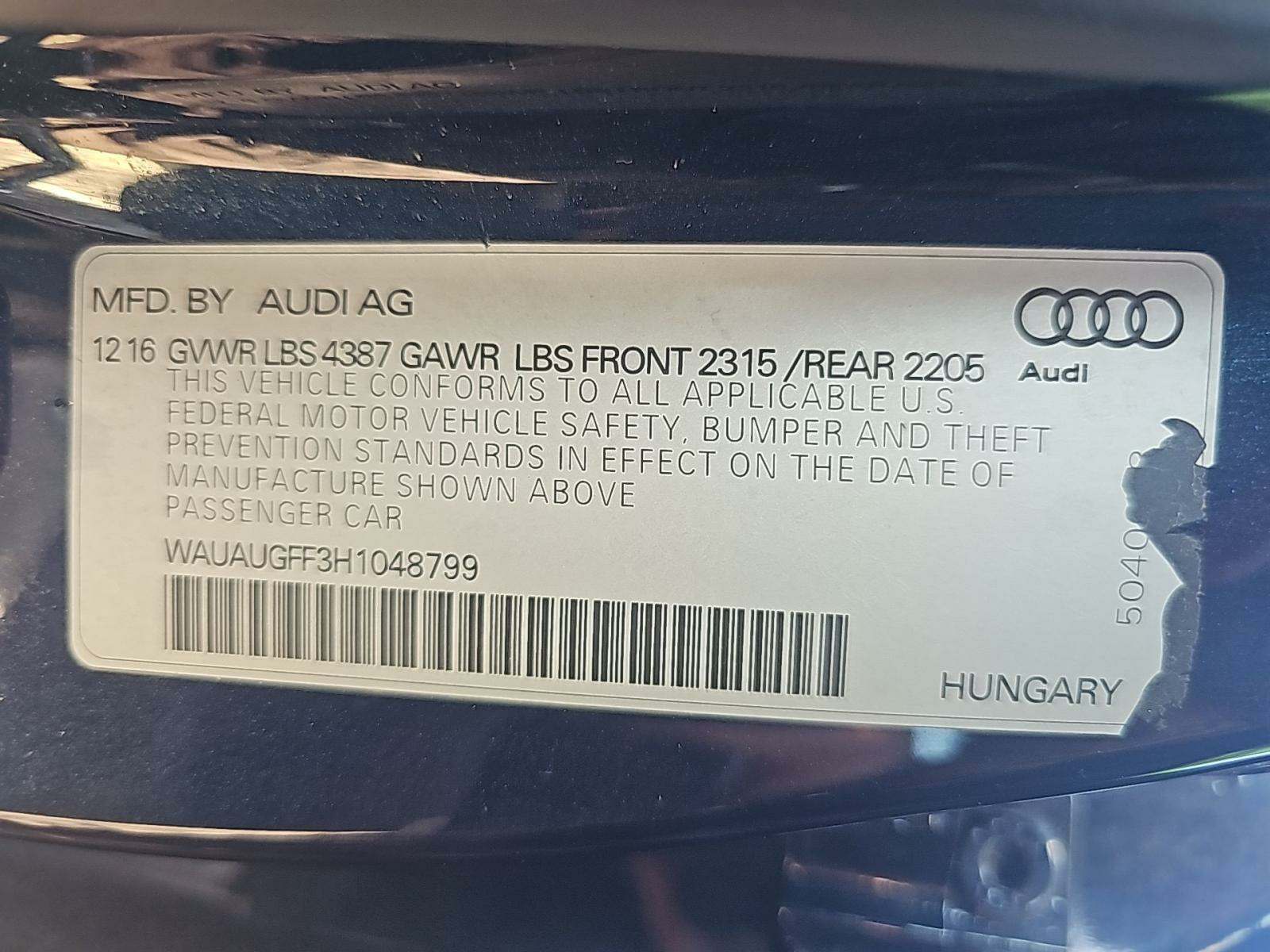 2017 Audi A3 2.0T Premium FWD