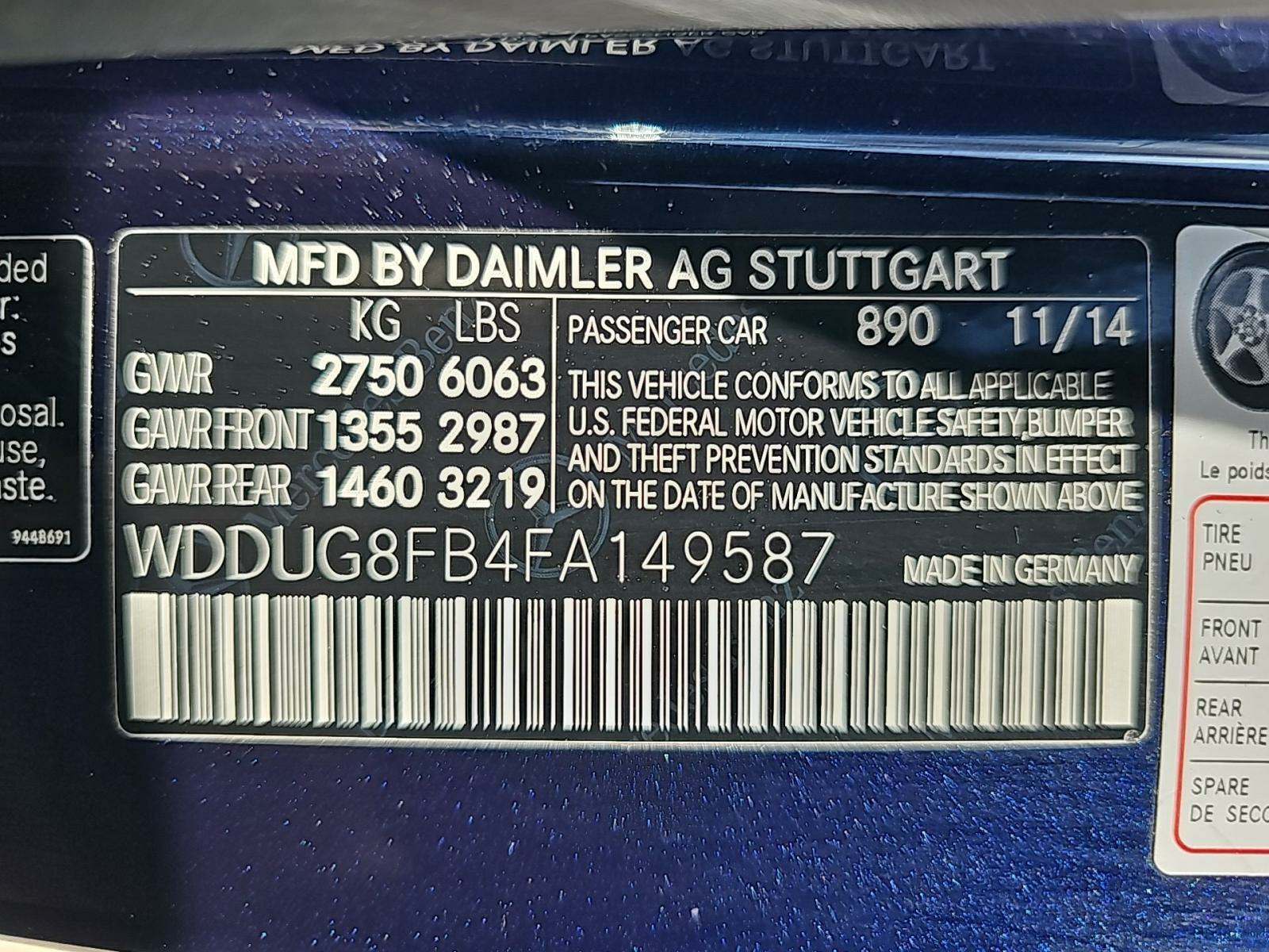 2015 Mercedes-Benz S-Class S 550 AWD