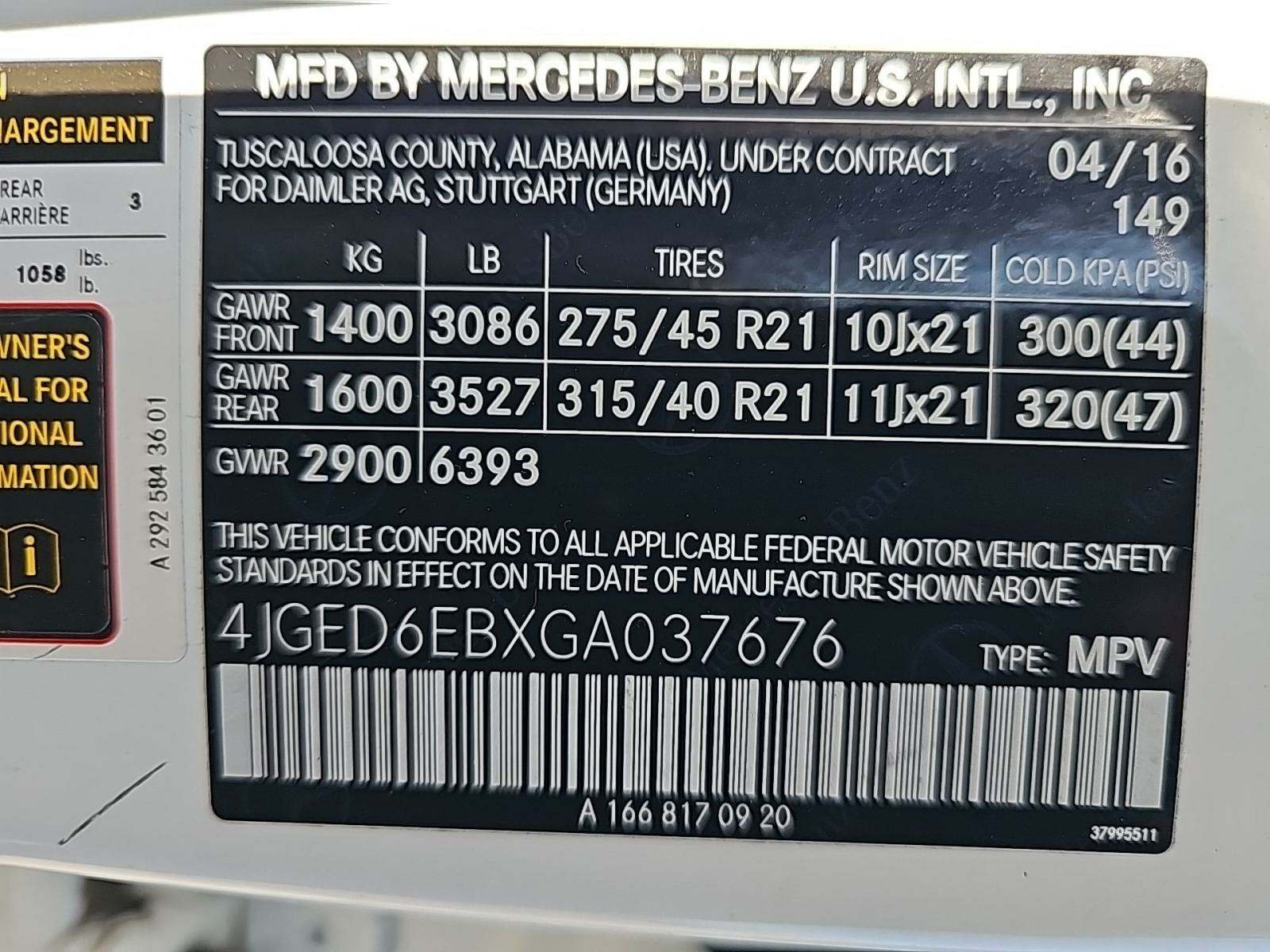 2016 Mercedes-Benz GLE AMG GLE 450 AWD