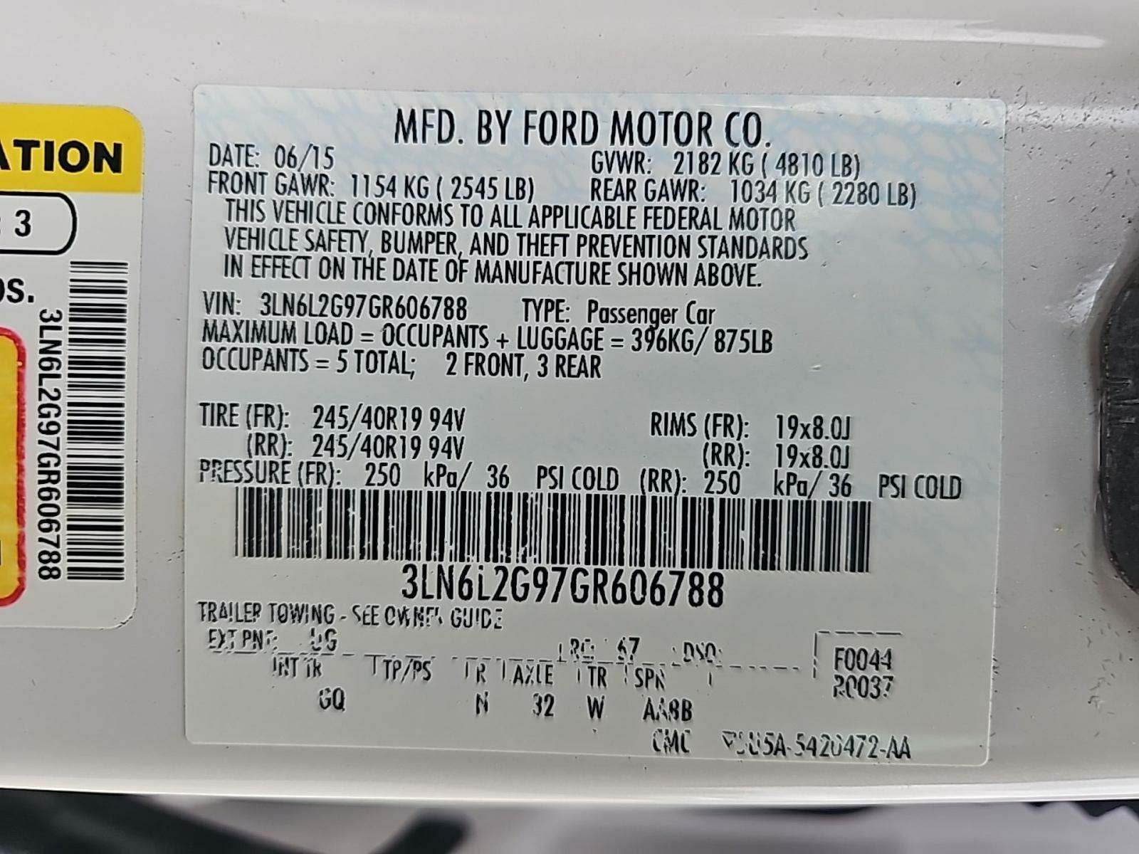 2016 Lincoln MKZ Base FWD