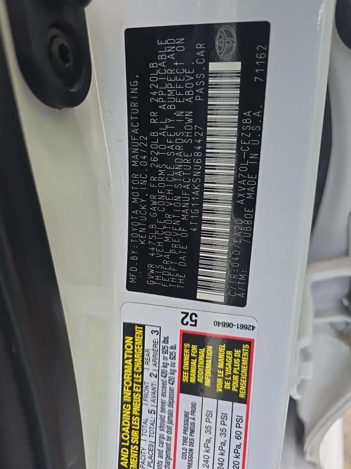 2022 Toyota Camry SE FWD