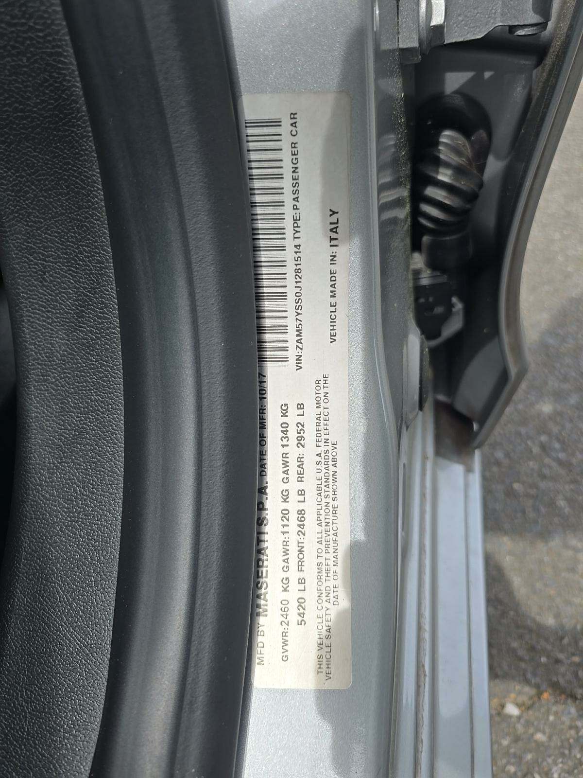 2018 Maserati Ghibli S GranSport RWD