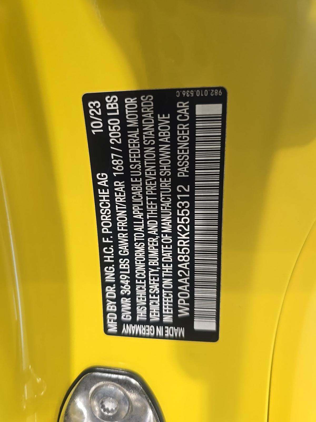 2024 Porsche 718 Cayman Base RWD