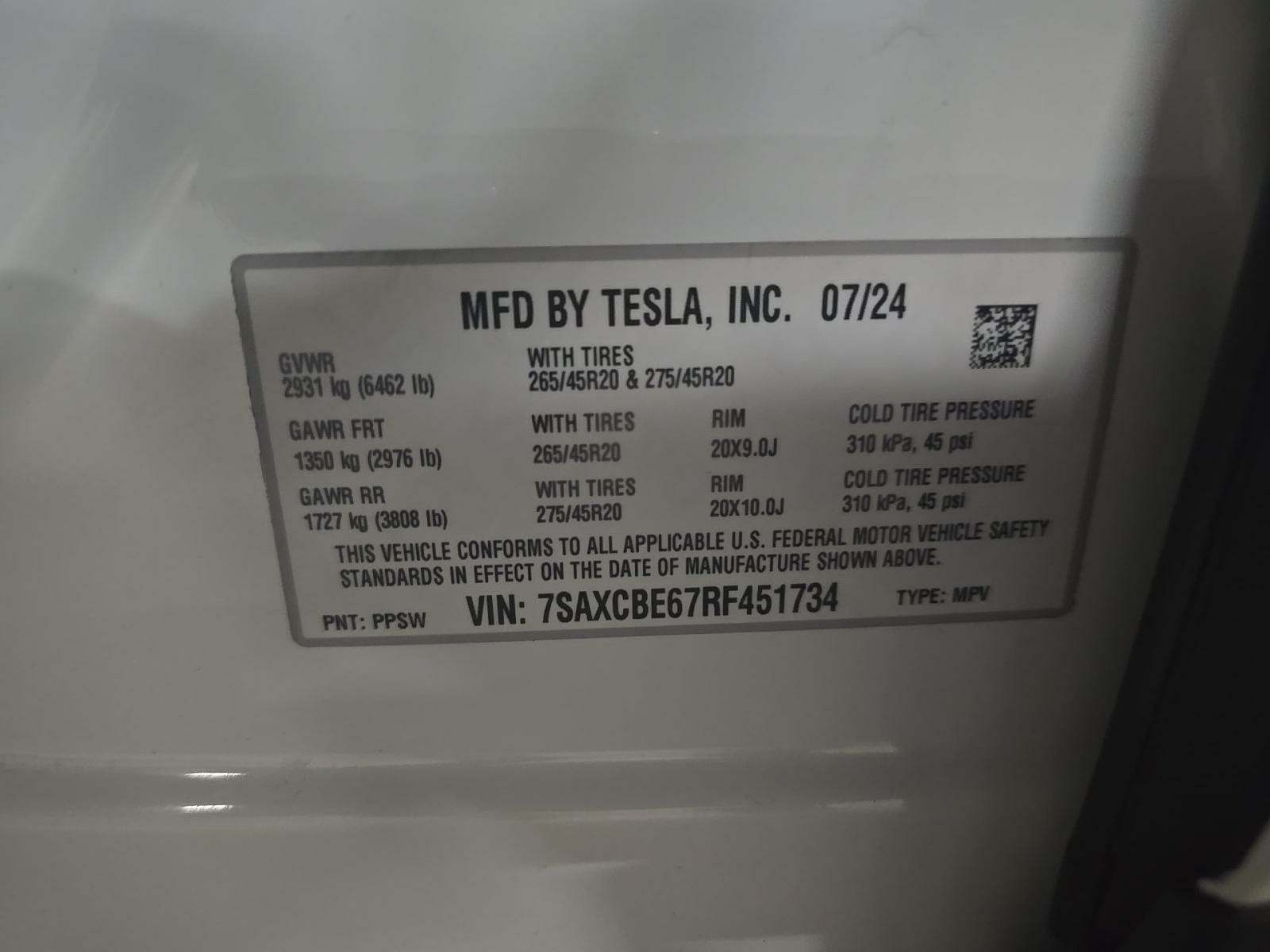 2024 Tesla Model X Plaid AWD