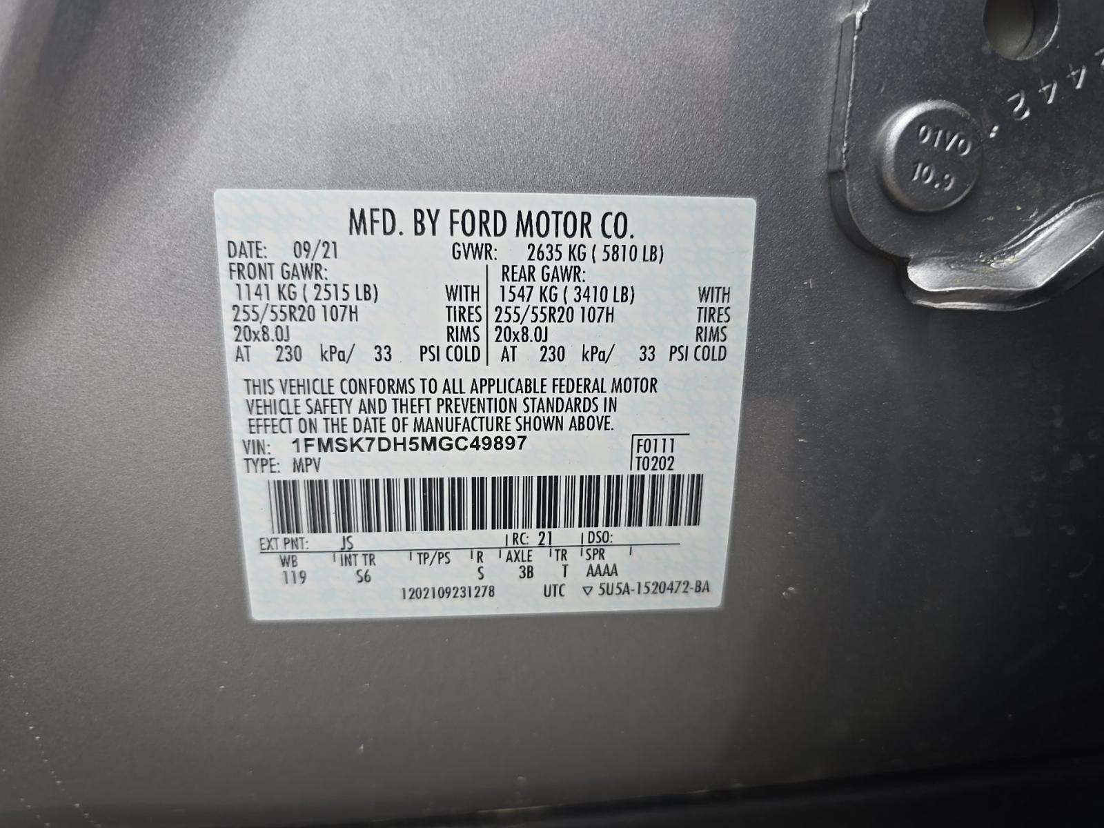 2021 Ford Explorer XLT RWD