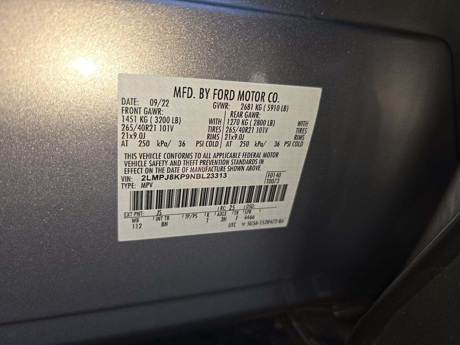 2022 Lincoln Nautilus Reserve AWD