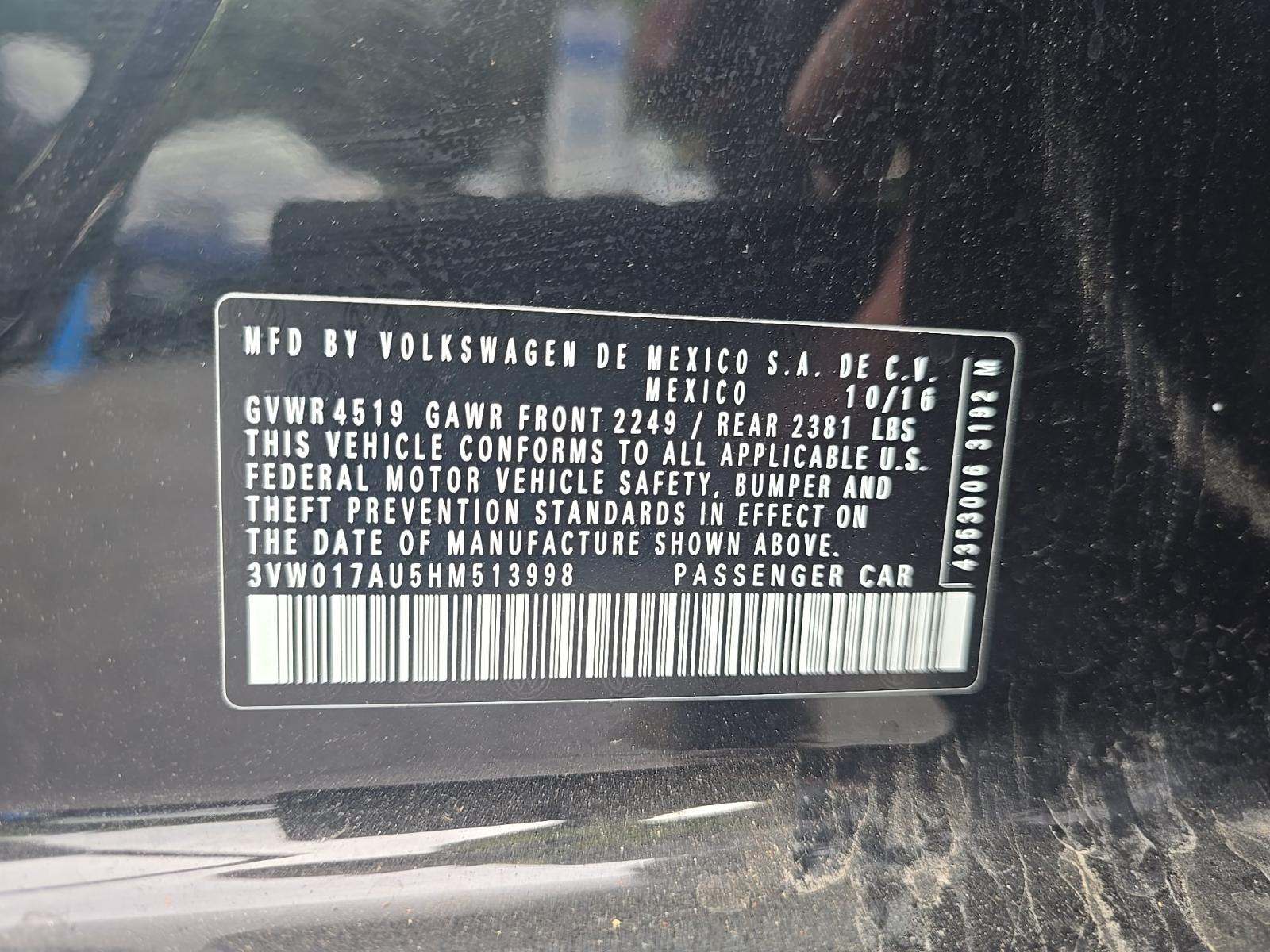 2017 Volkswagen Golf 1.8T S AWD