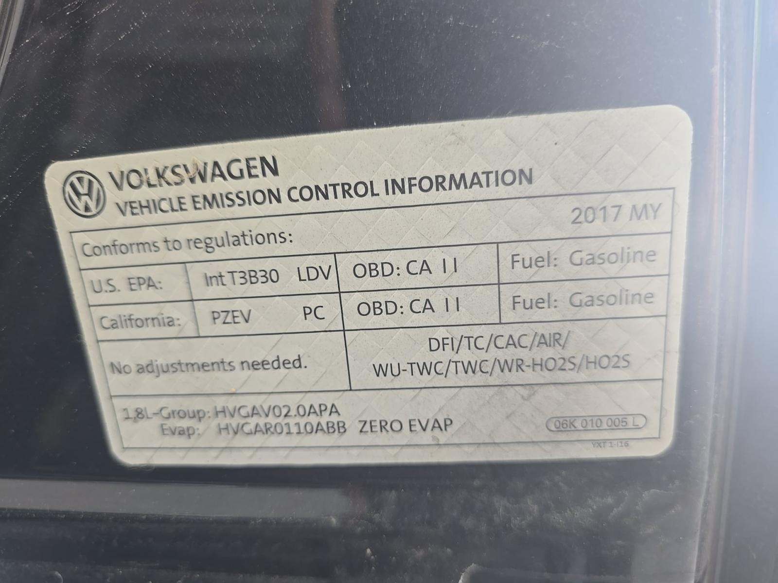 2017 Volkswagen Golf 1.8T S AWD
