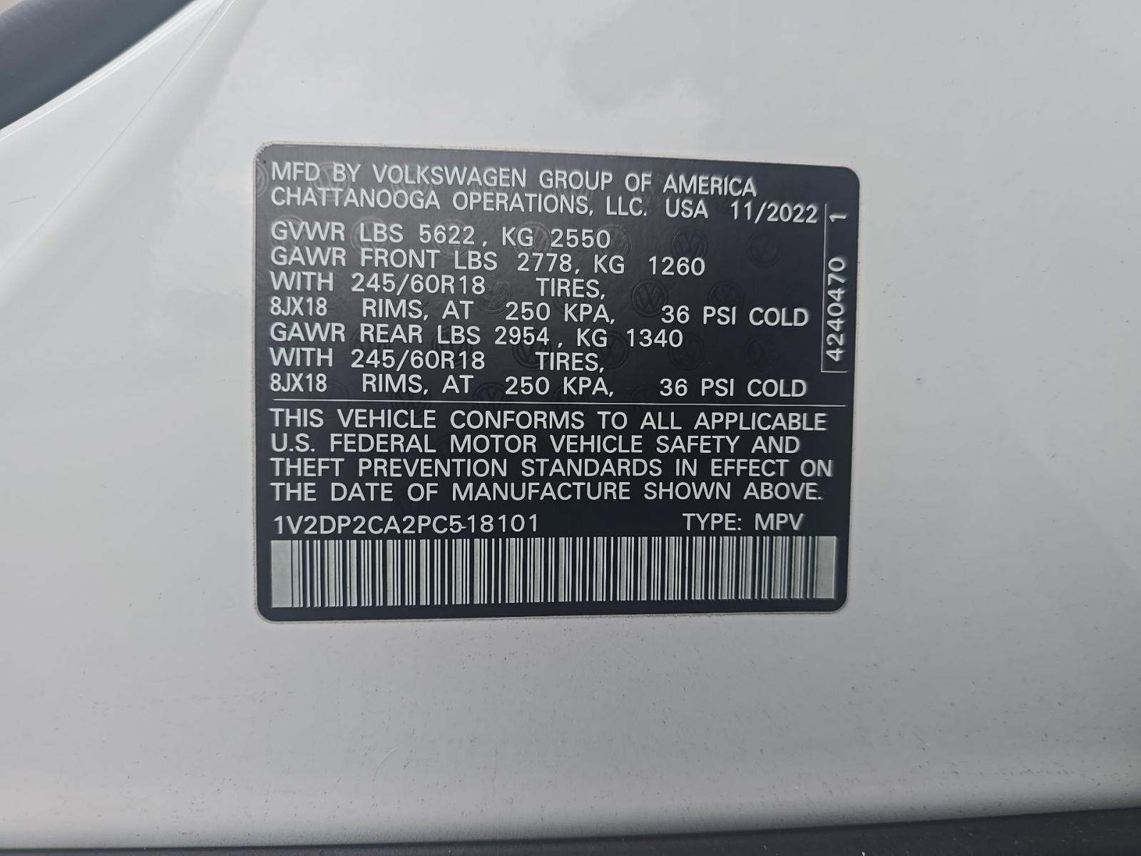 2023 Volkswagen Atlas 2.0T SE FWD