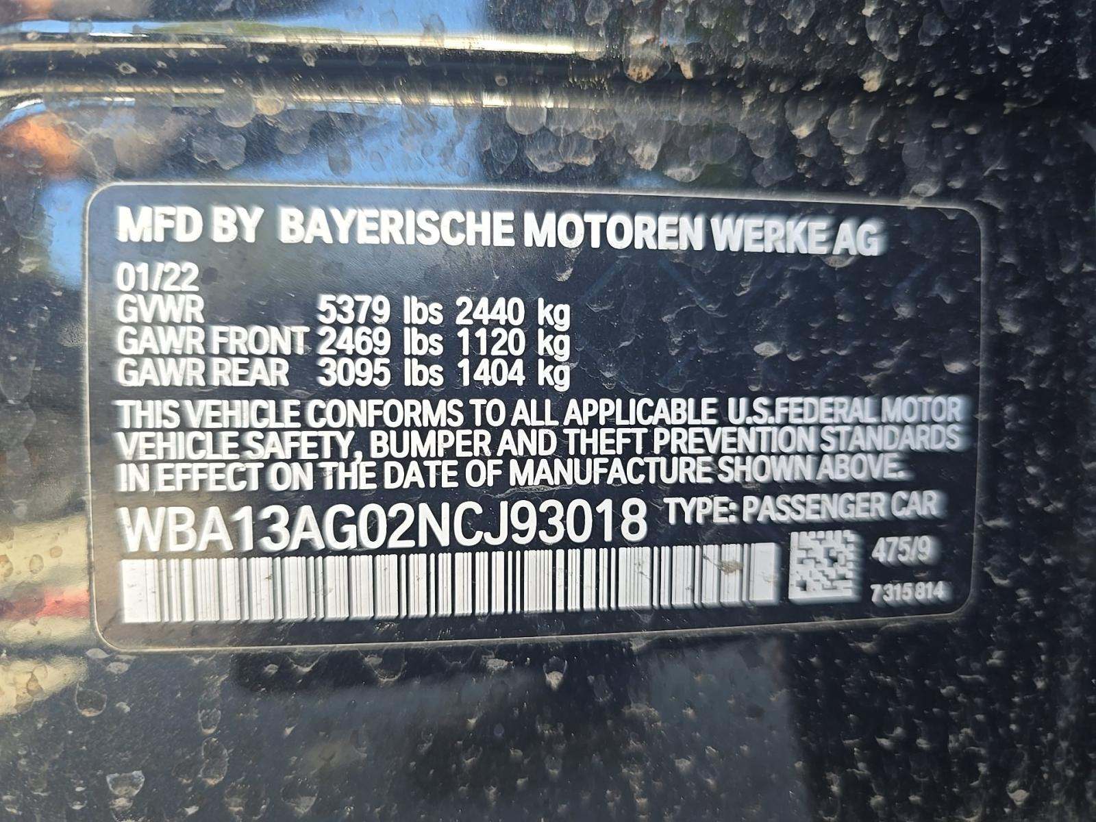 2022 BMW 5 Series 530e RWD