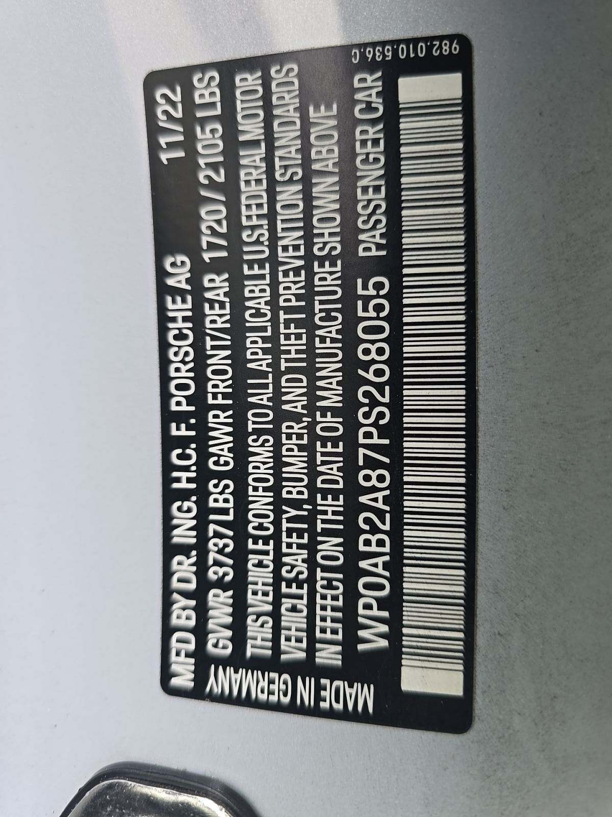 2023 Porsche 718 Cayman S RWD