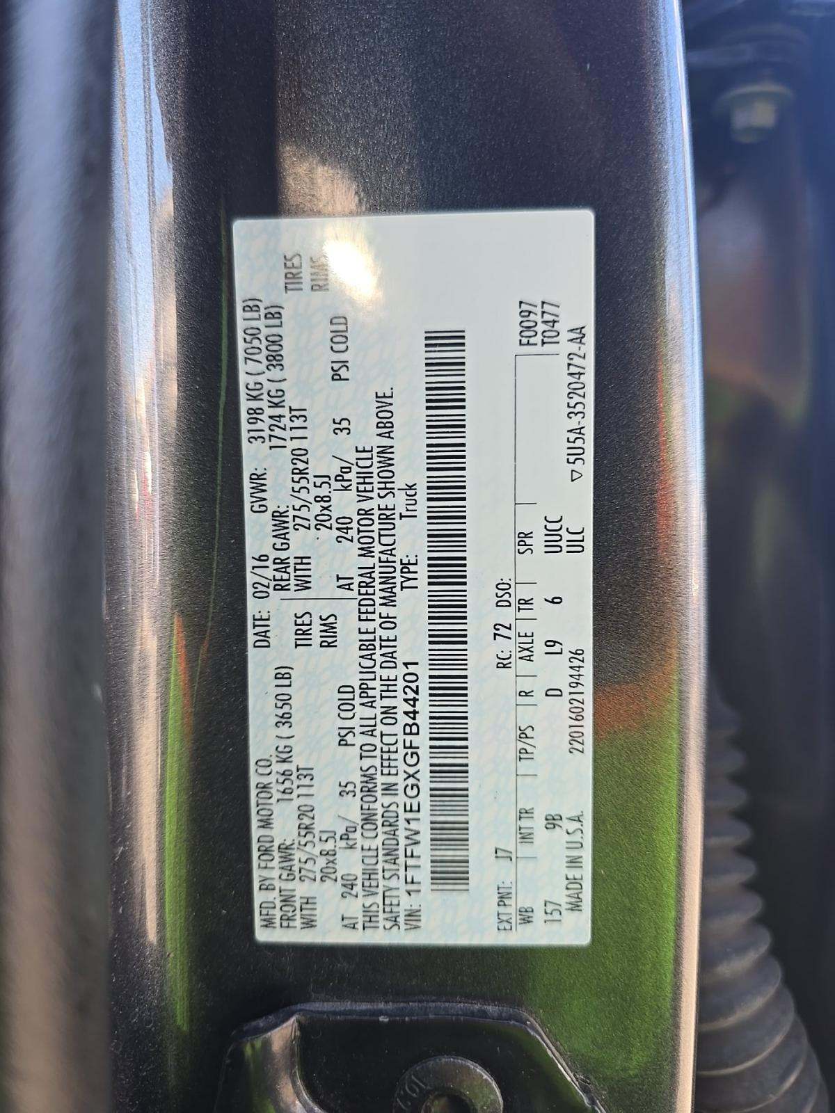 2016 Ford F-150 Platinum AWD