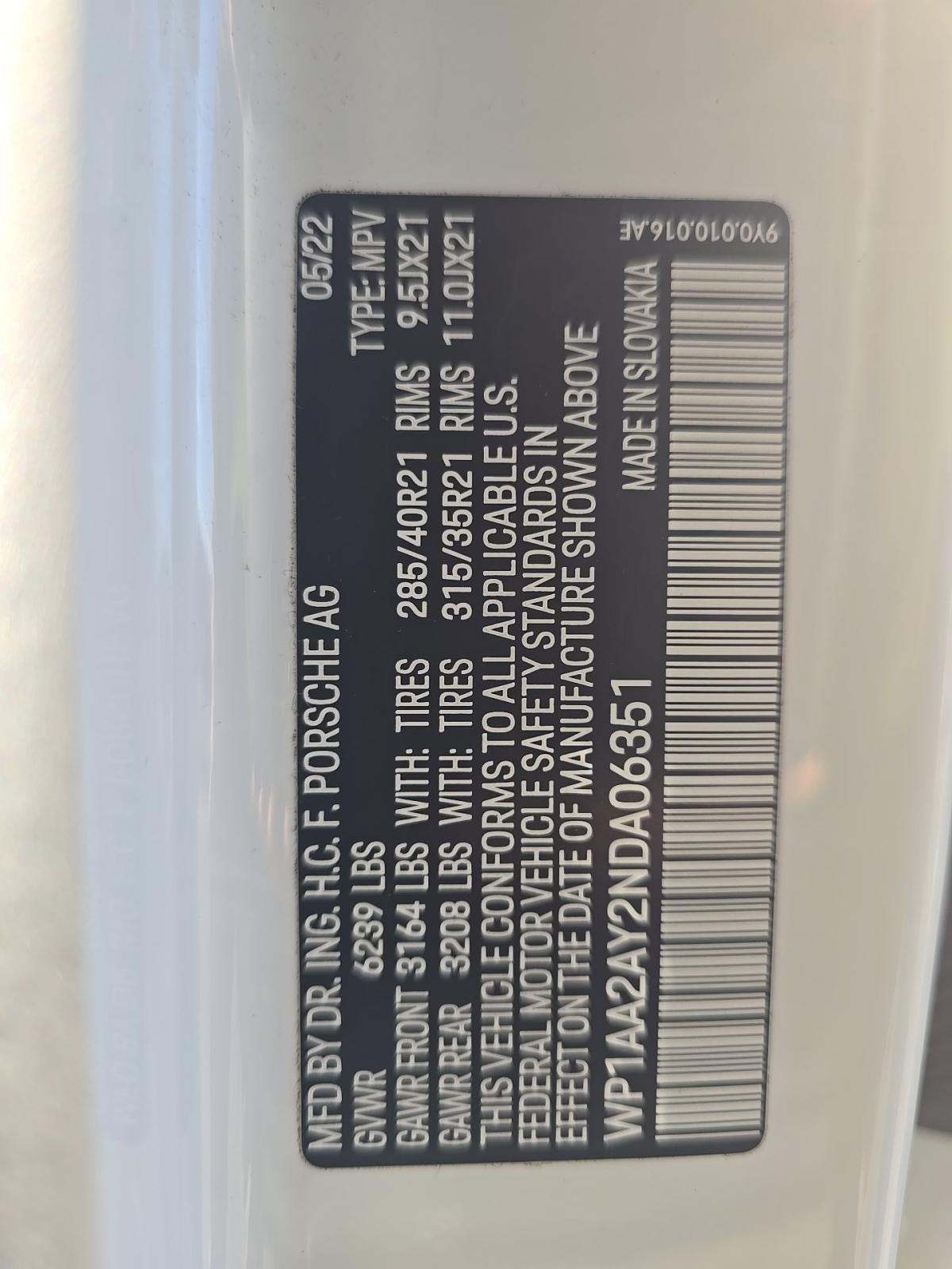 2022 Porsche Cayenne Platinum Edition AWD