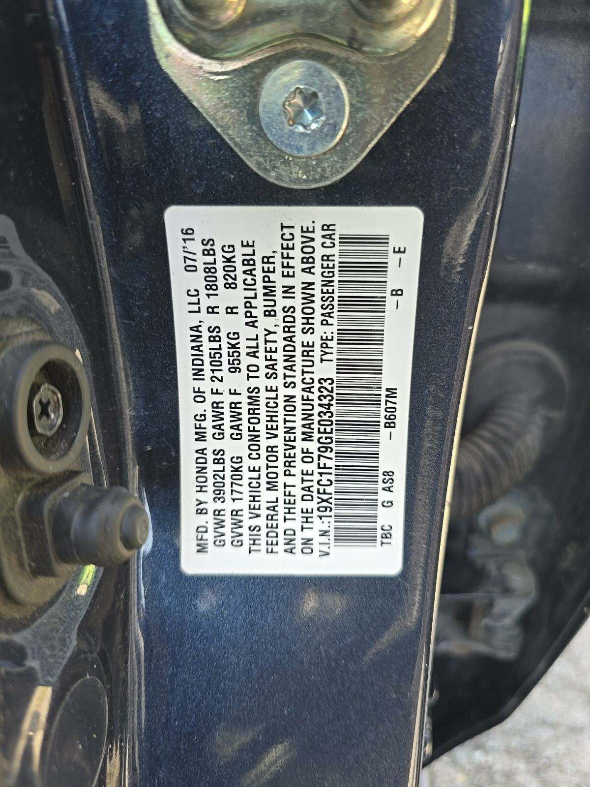 2016 Honda Civic EX-L FWD