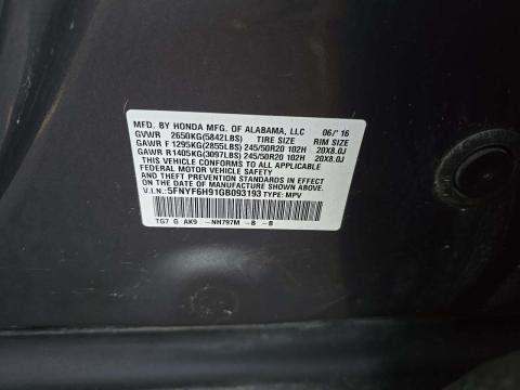 2016 Honda Pilot Touring AWD