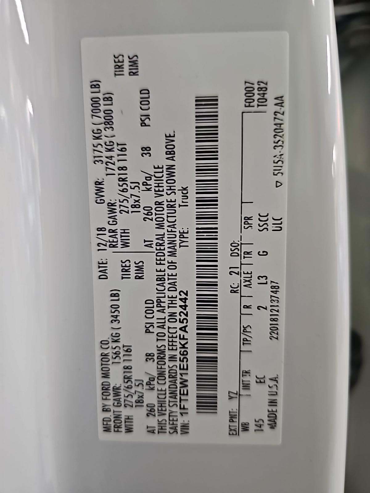 2019 Ford F-150 Lariat AWD