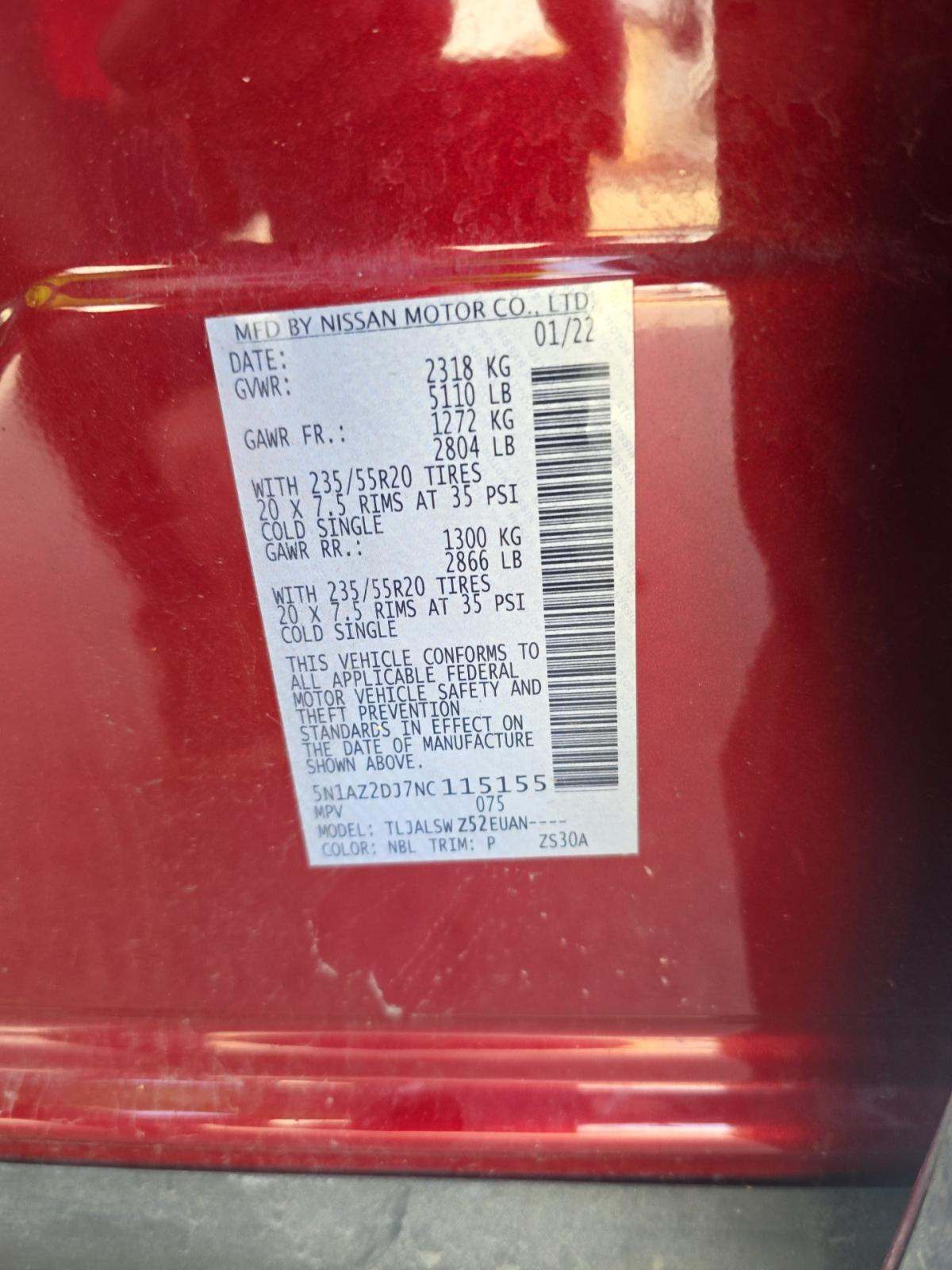 2022 Nissan Murano Platinum FWD