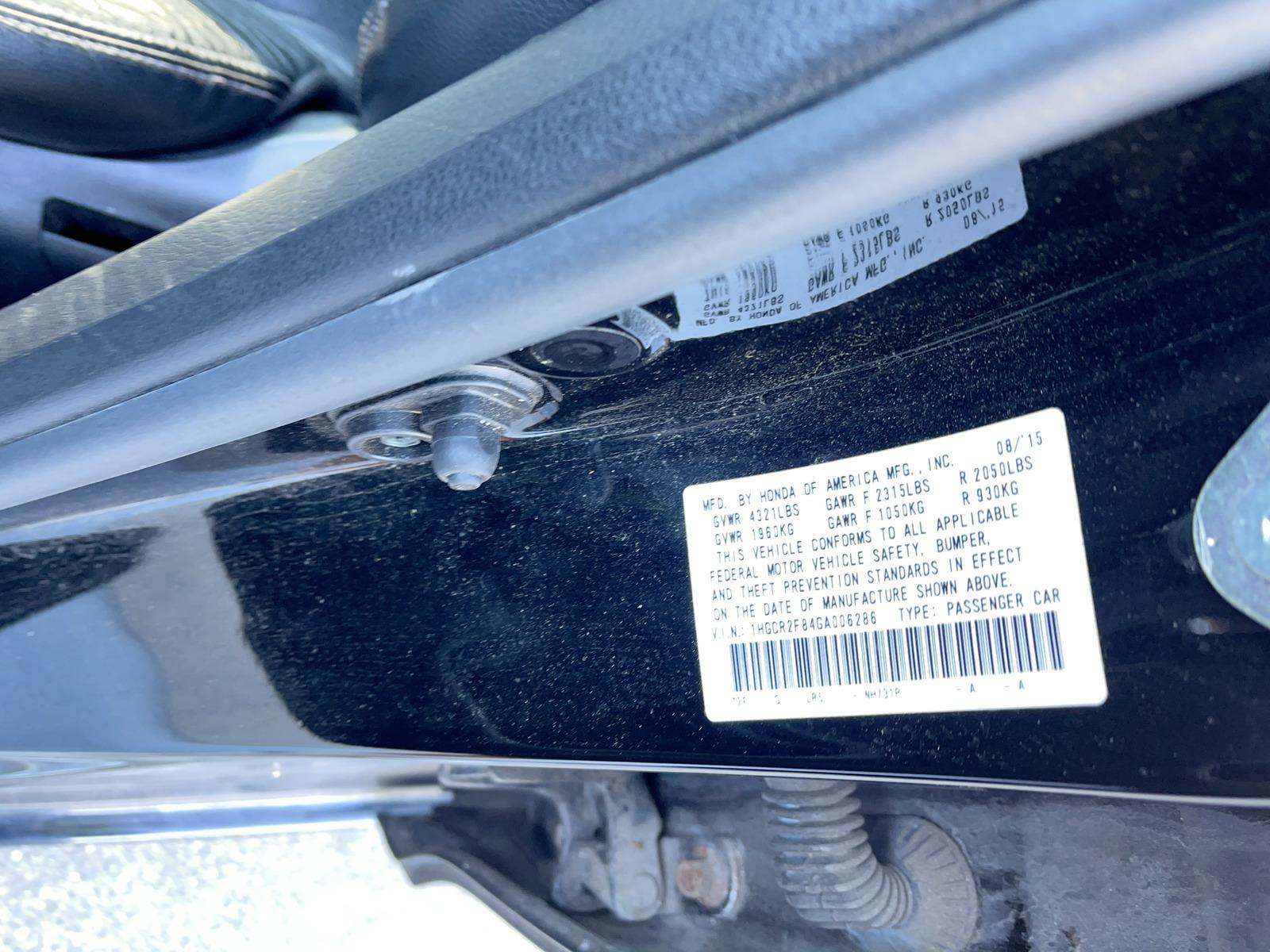 2016 Honda Accord EX-L FWD