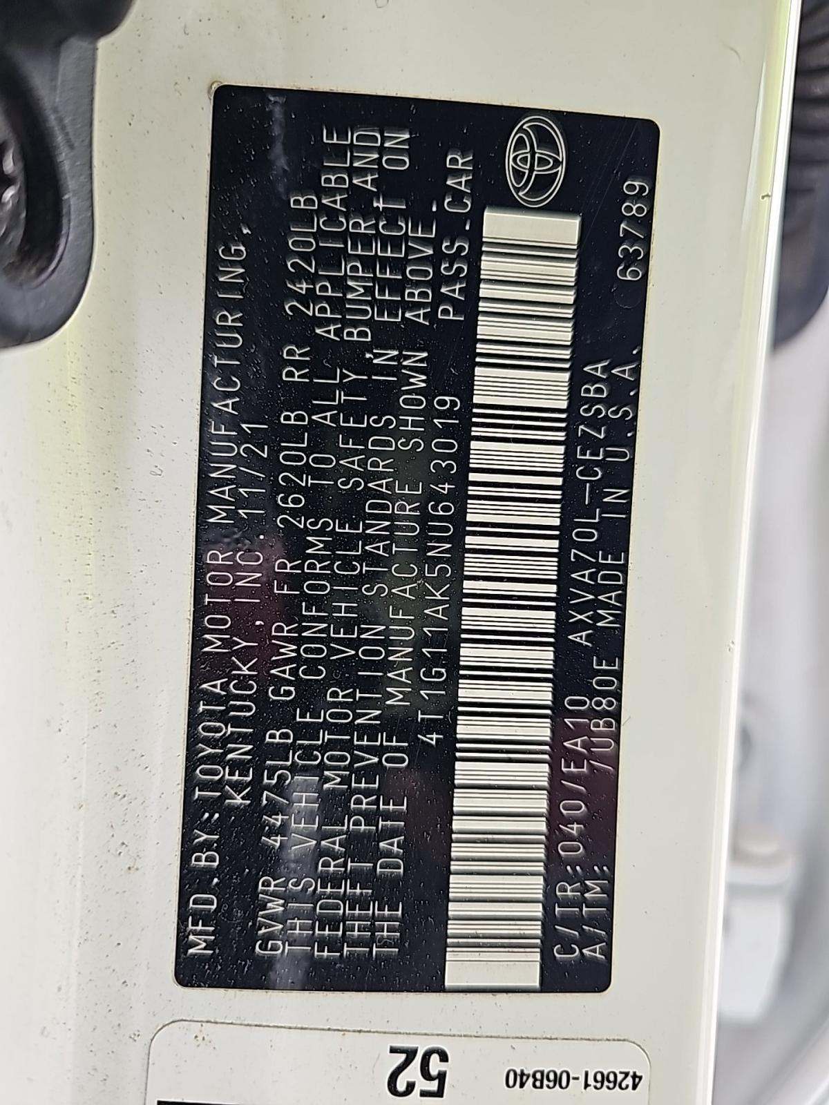 2022 Toyota Camry SE FWD