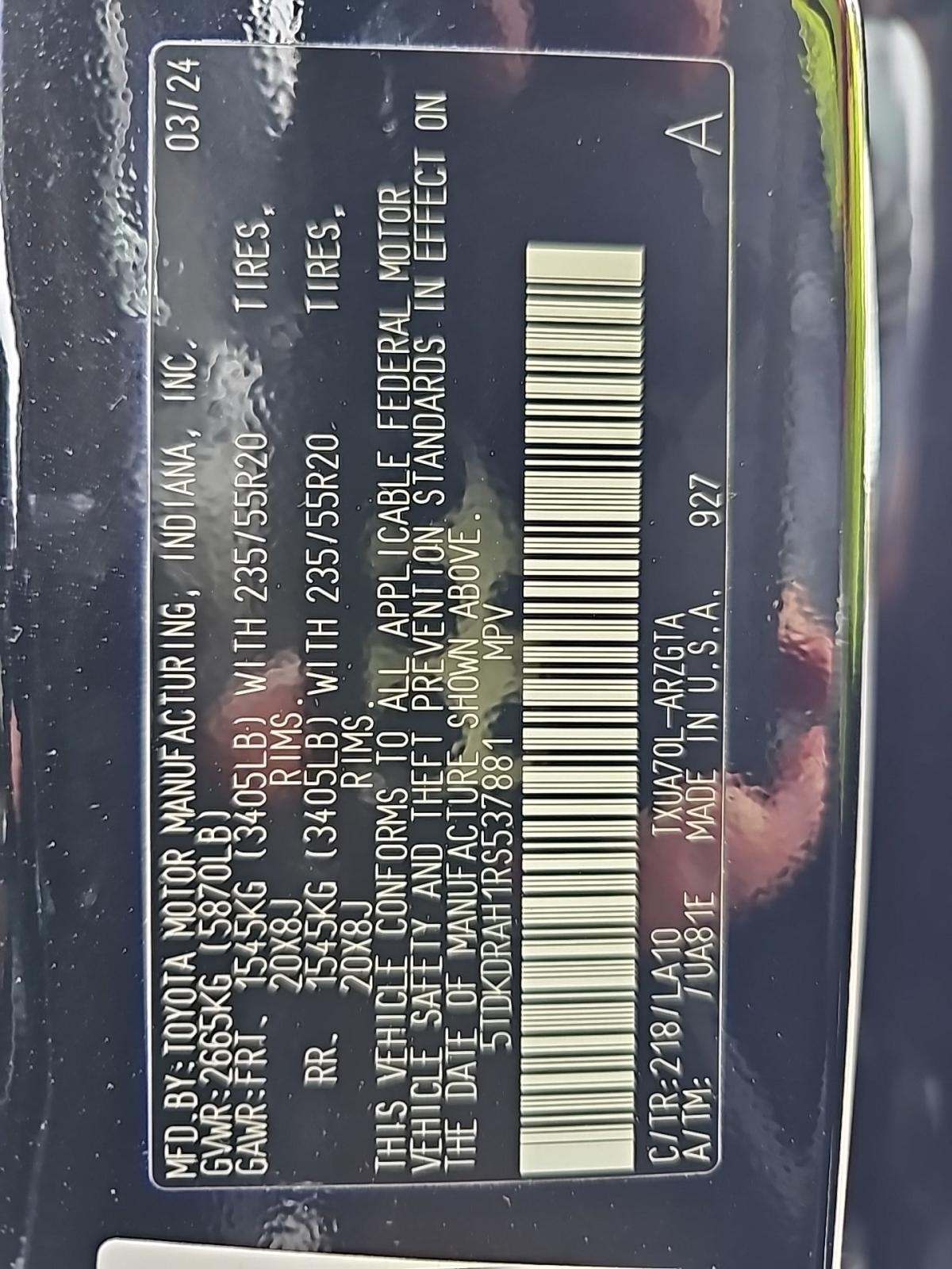 2024 Toyota Highlander Platinum FWD