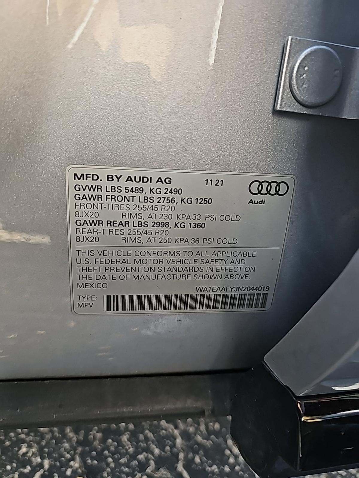 2022 Audi Q5 S line Premium Plus AWD