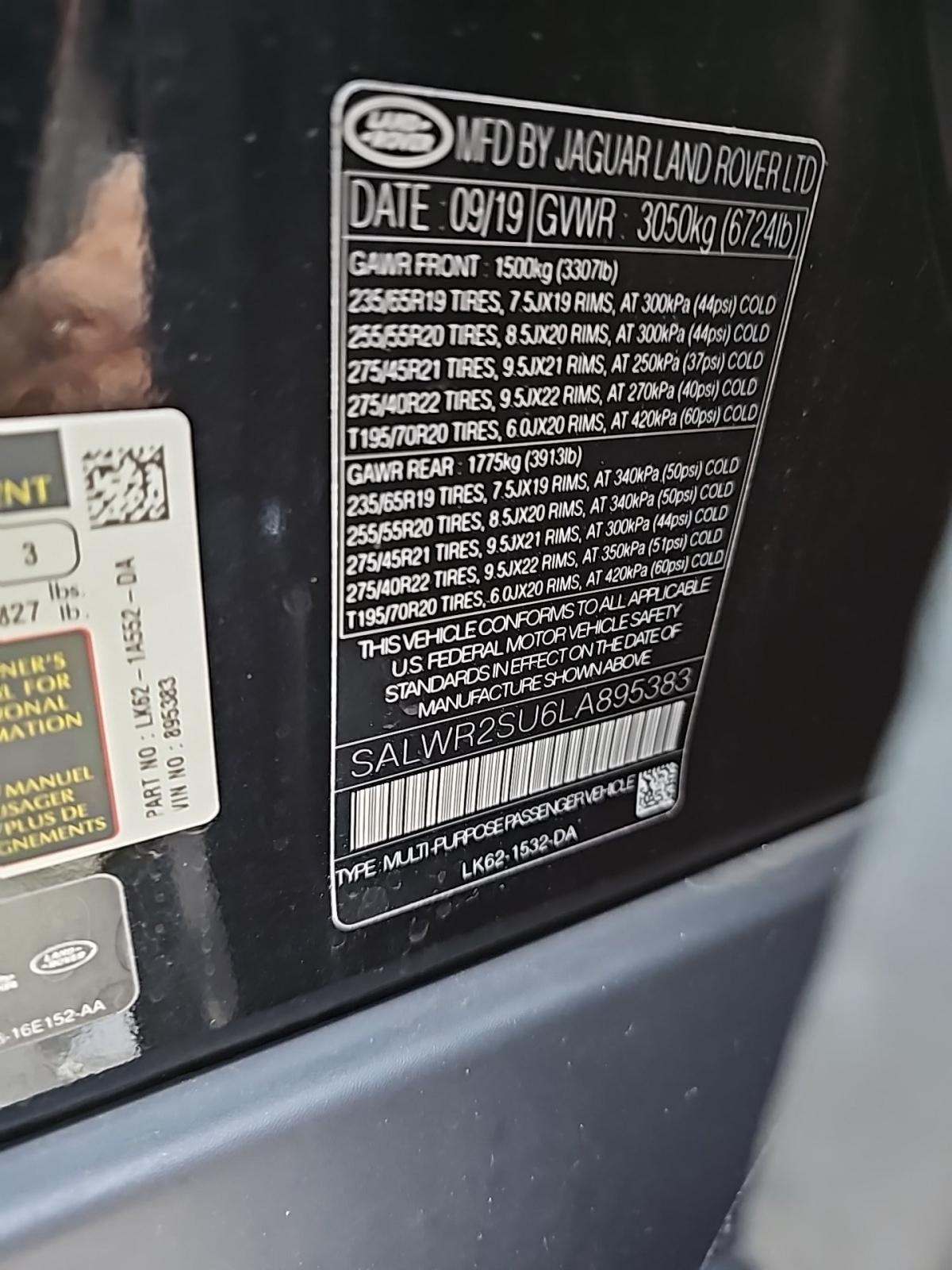 2020 Land Rover Range Rover Sport HSE AWD