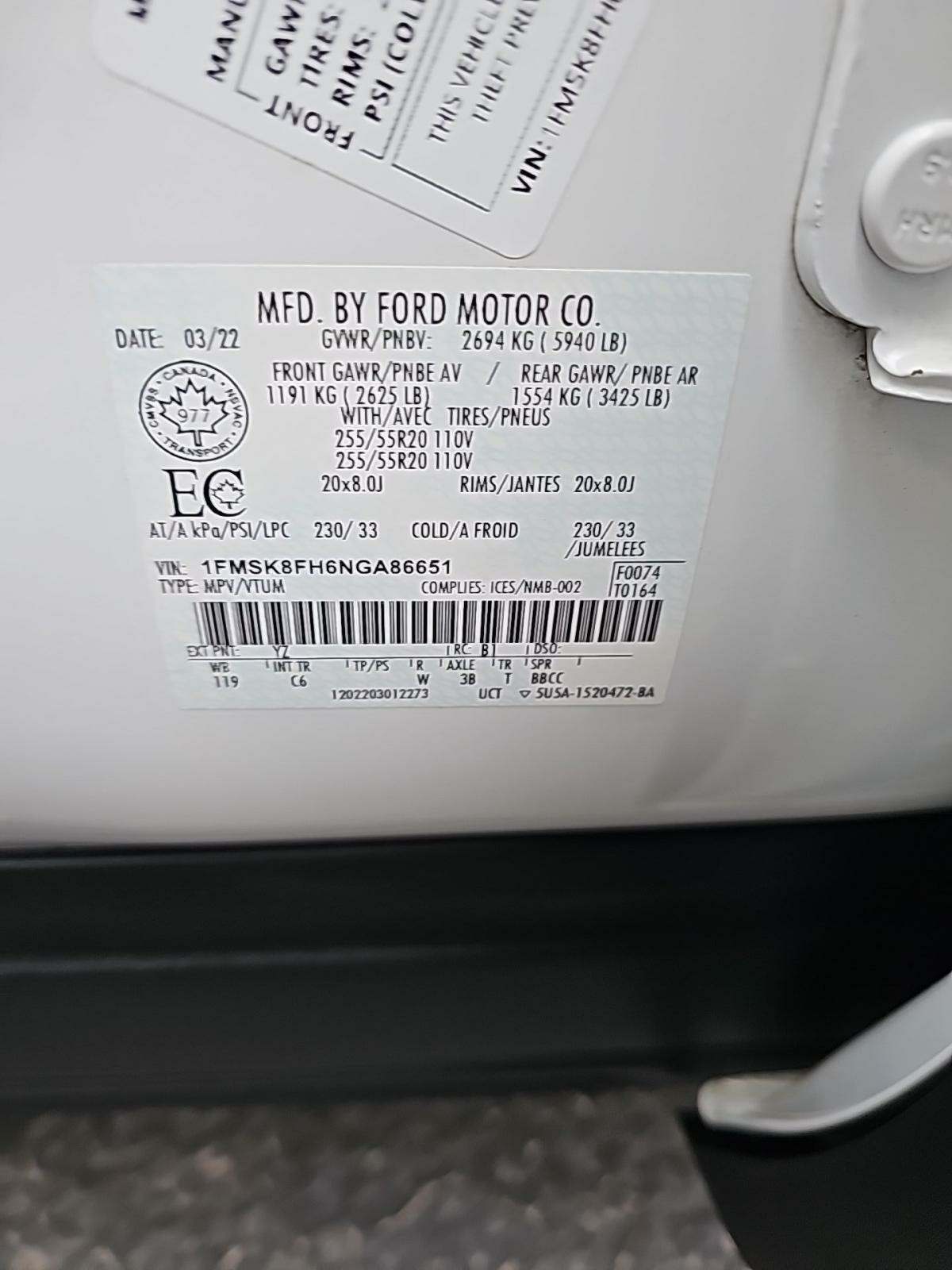 2022 Ford Explorer Limited AWD