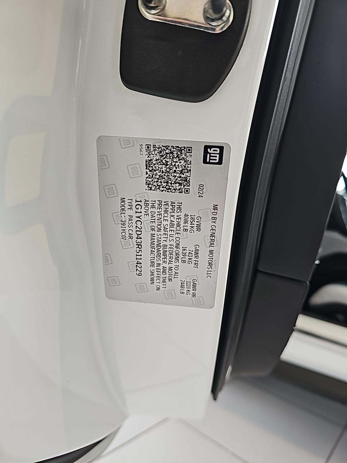 2024 Chevrolet Corvette Stingray RWD