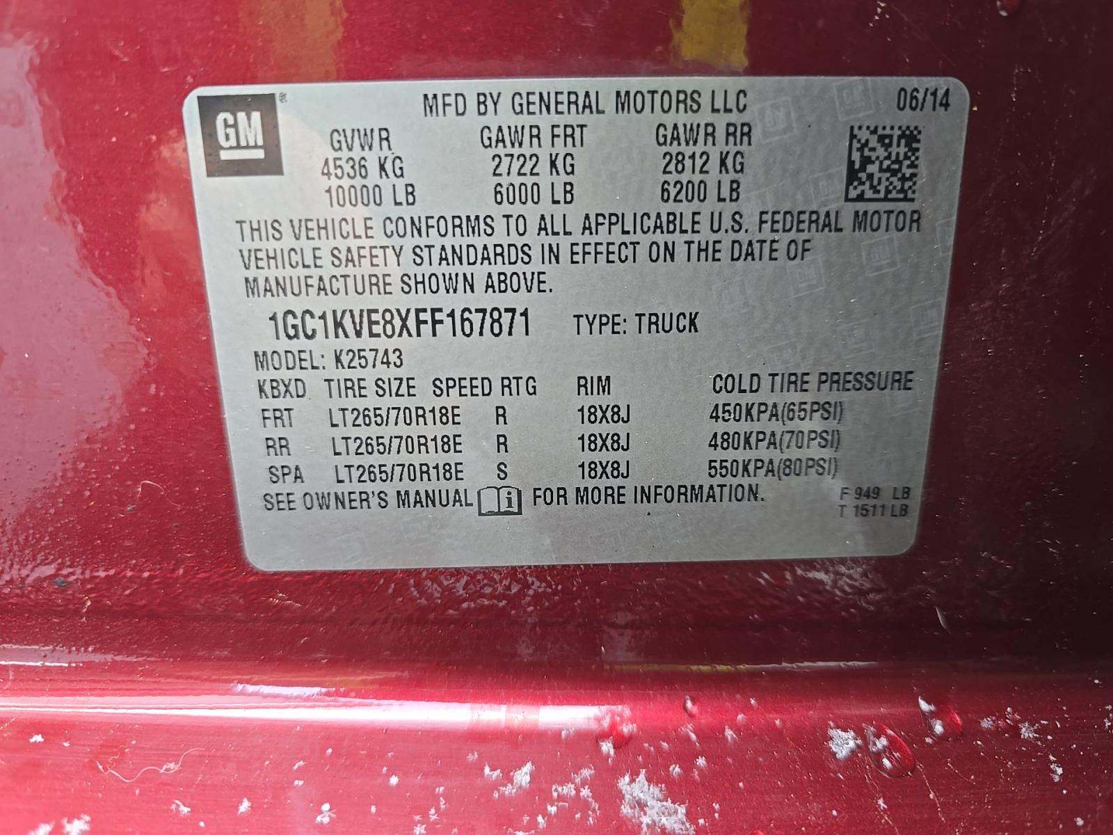 2015 Chevrolet Silverado 2500HD LT AWD