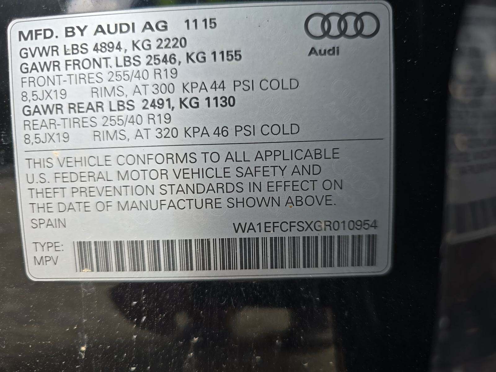 2016 Audi Q3 2.0T Premium Plus AWD