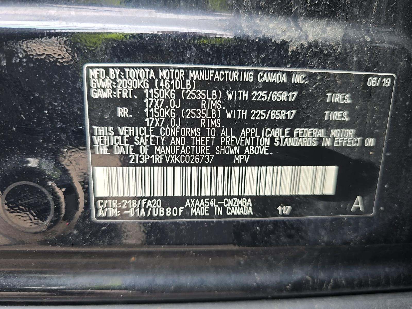 2019 Toyota RAV4 XLE AWD