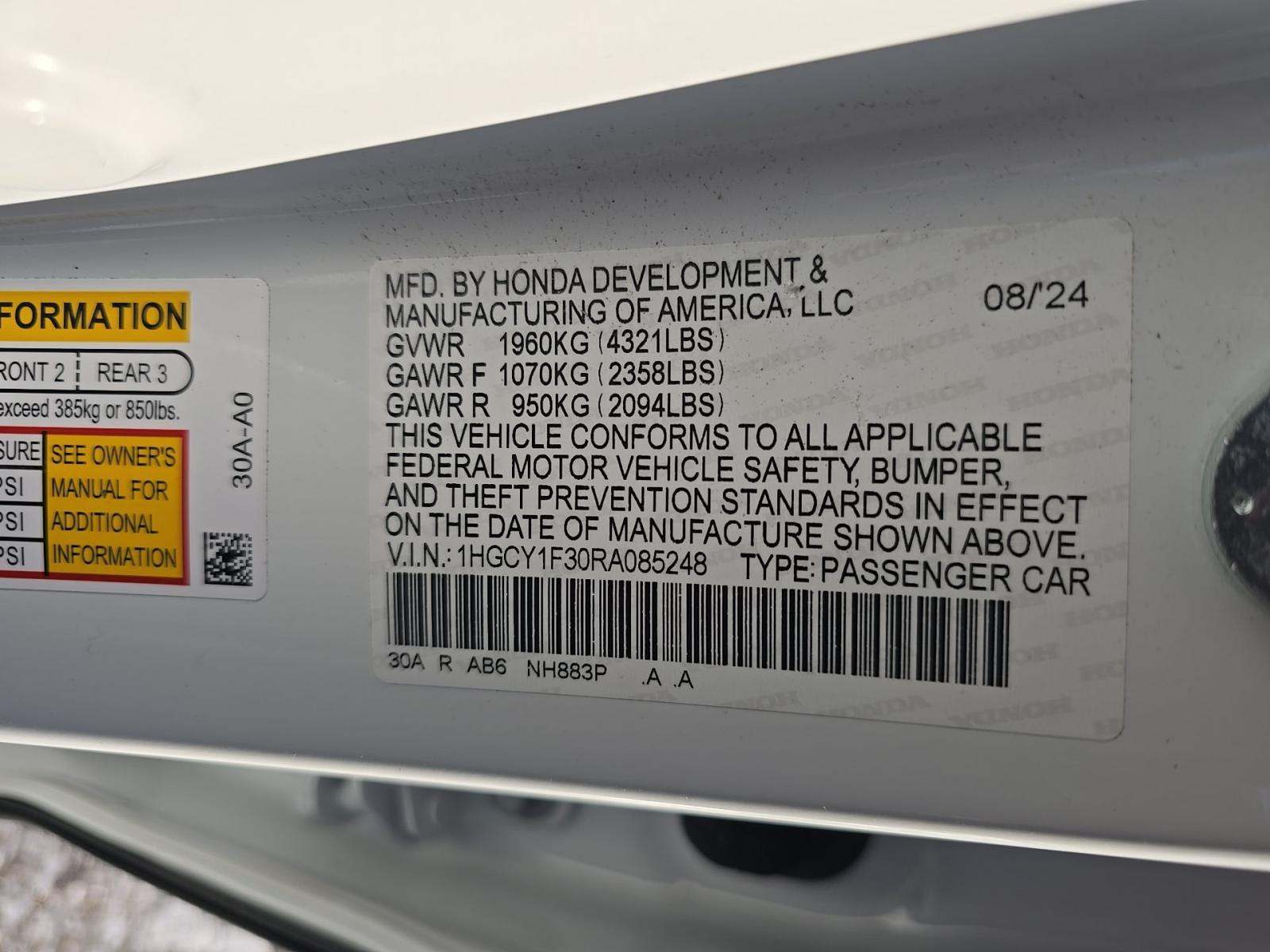 2024 Honda Accord EX FWD