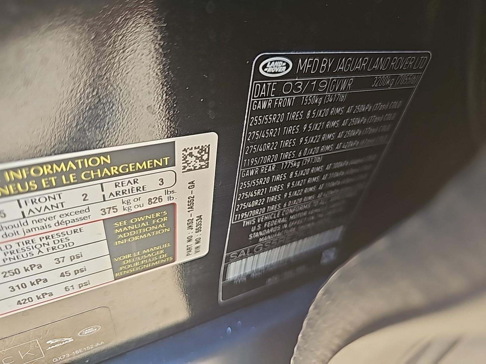 2019 Land Rover Range Rover Supercharged LWB AWD