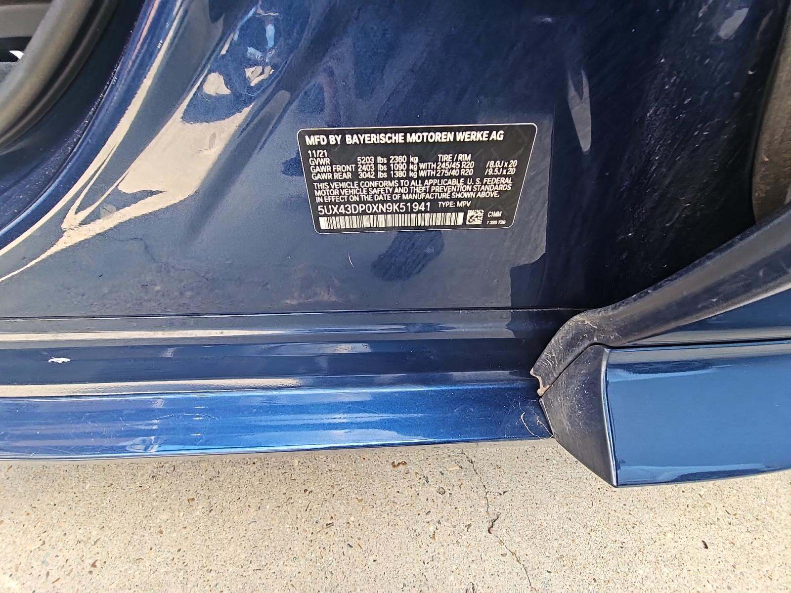 2022 BMW X3 sDrive30i RWD