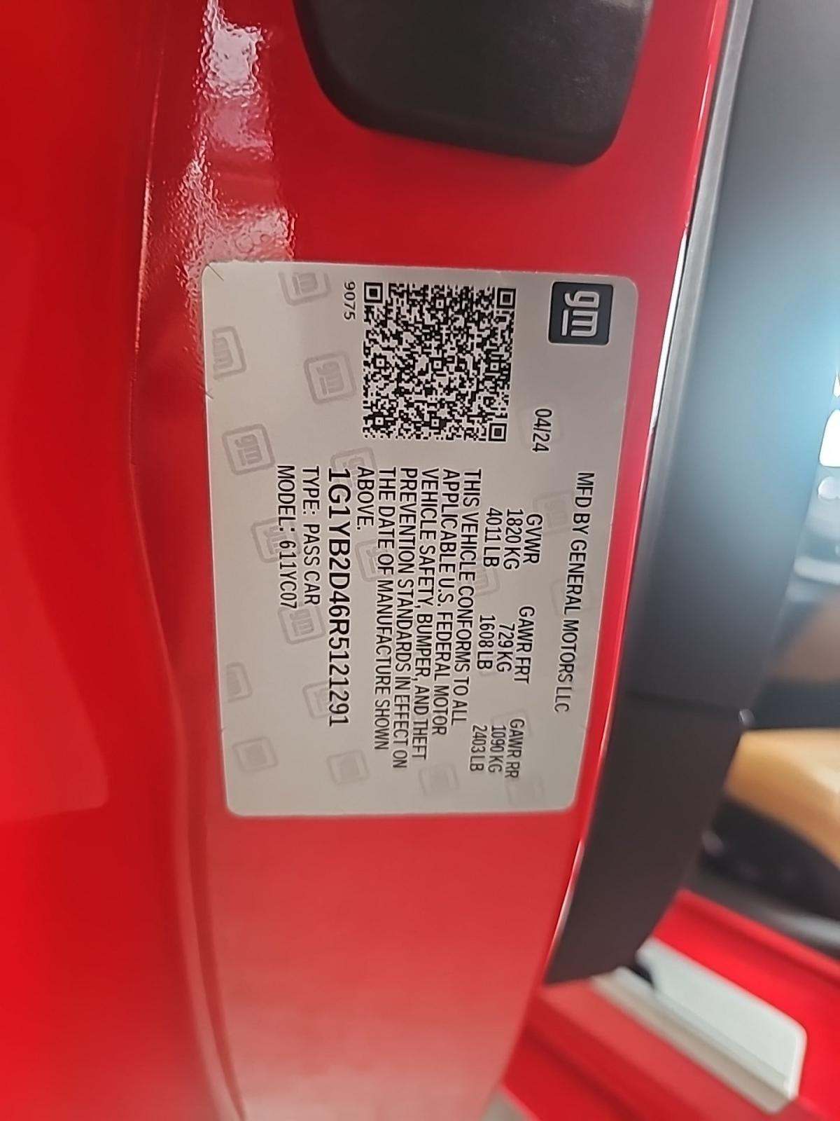 2024 Chevrolet Corvette Stingray RWD