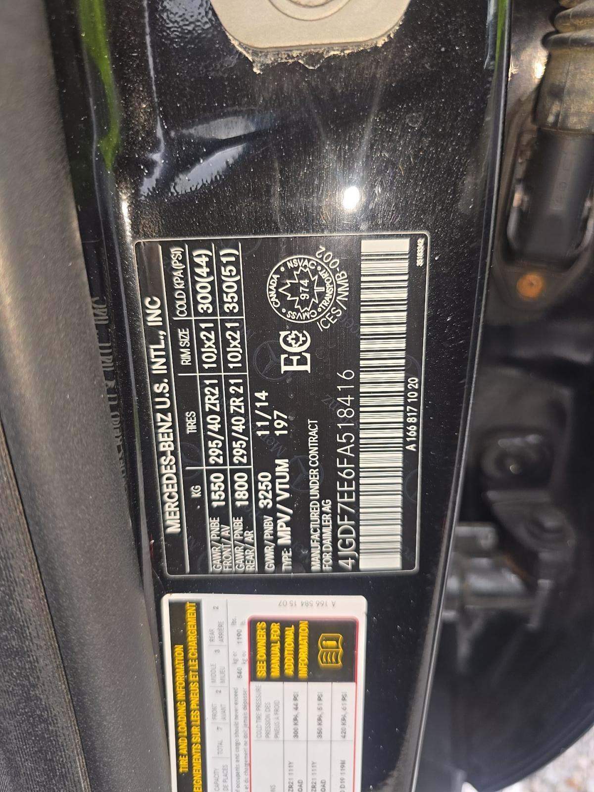 2015 Mercedes-Benz GL-Class GL 63 AMG AWD